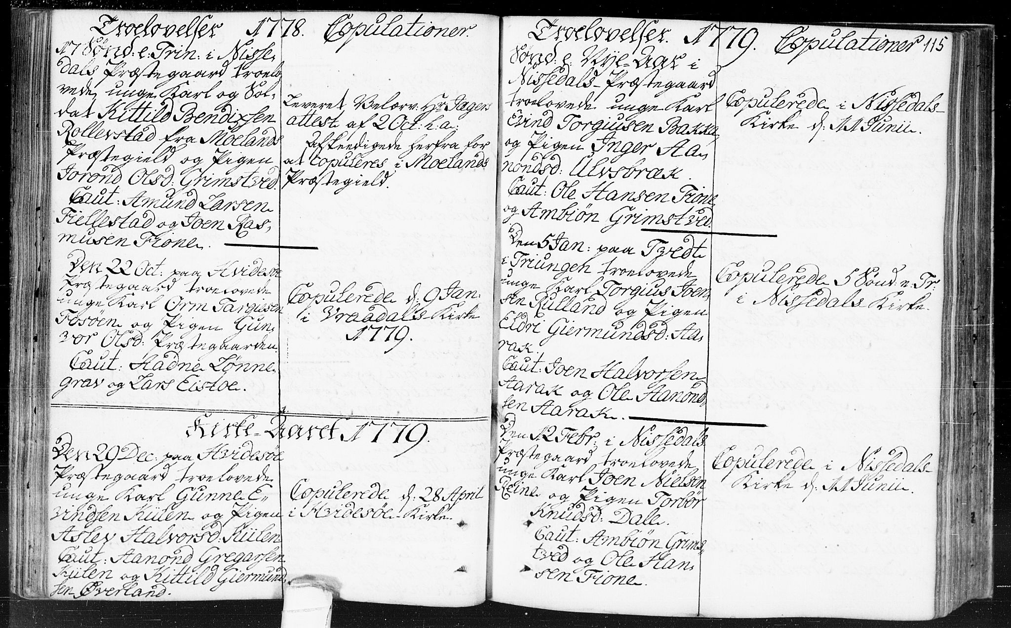 Kviteseid kirkebøker, AV/SAKO-A-276/F/Fa/L0002: Parish register (official) no. I 2, 1773-1786, p. 115