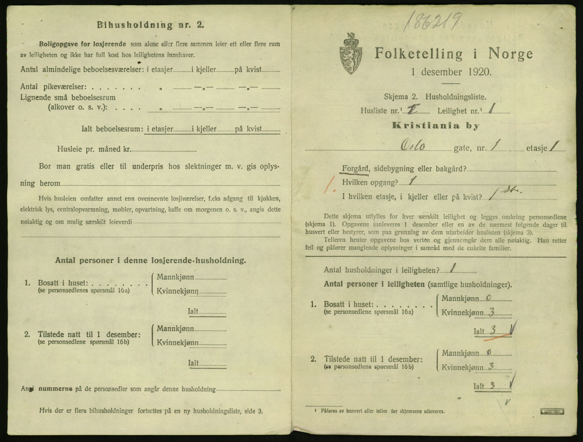 SAO, 1920 census for Kristiania, 1920, p. 78040