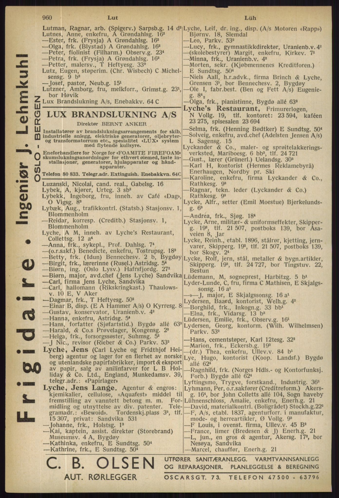 Kristiania/Oslo adressebok, PUBL/-, 1936, p. 960