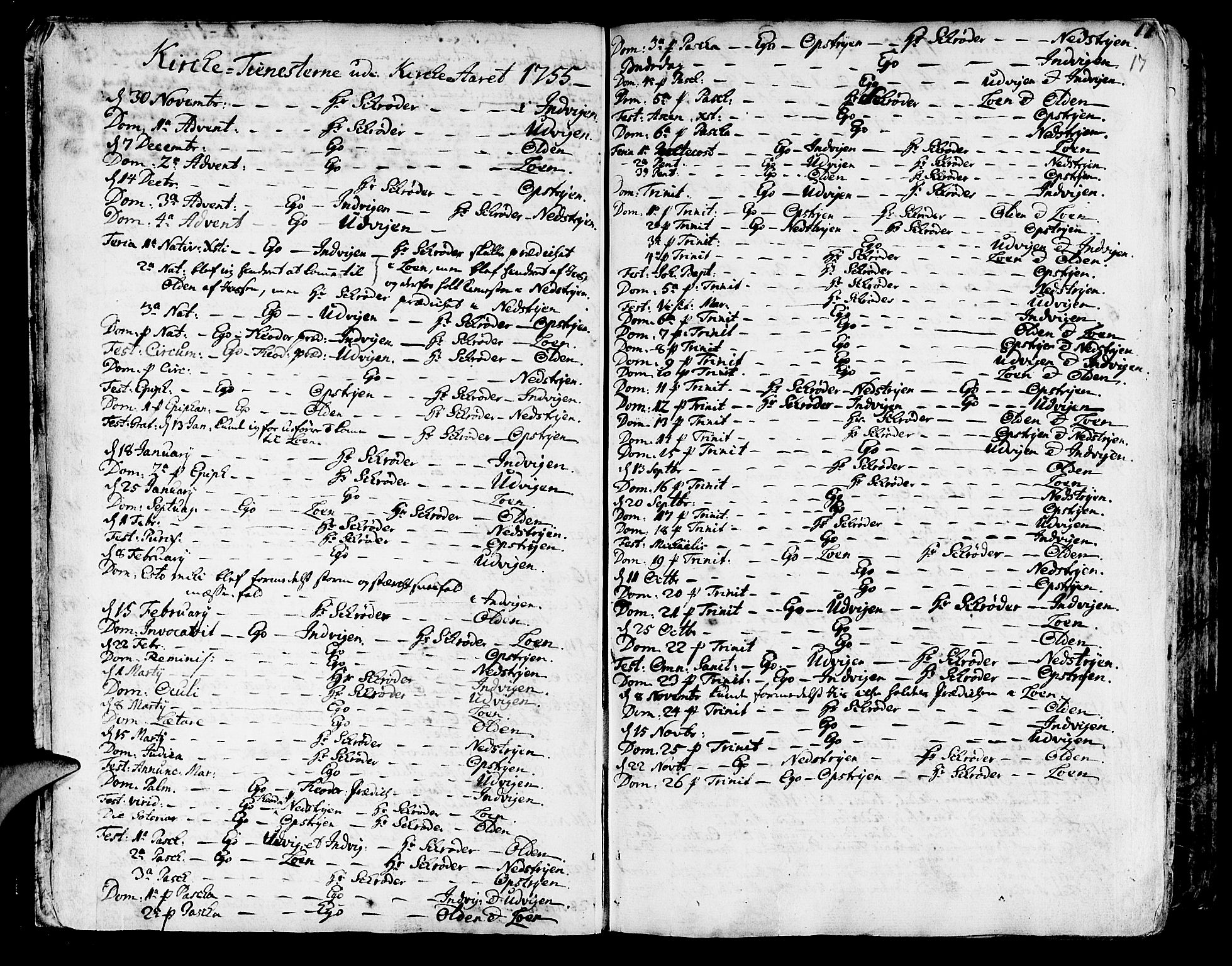 Innvik sokneprestembete, SAB/A-80501: Parish register (official) no. A 1, 1750-1816, p. 17