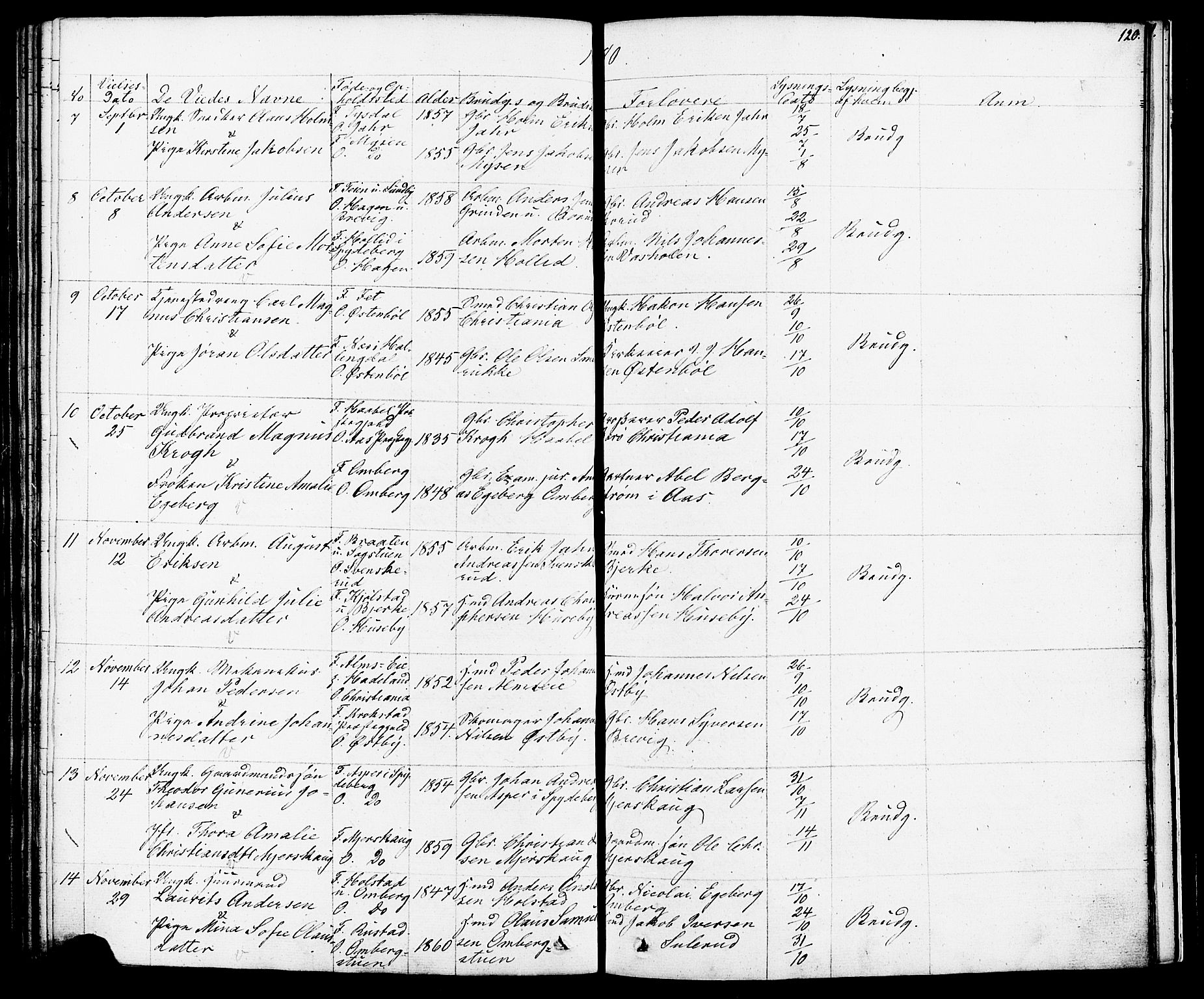 Enebakk prestekontor Kirkebøker, SAO/A-10171c/F/Fa/L0012: Parish register (official) no. I 12, 1832-1882, p. 120
