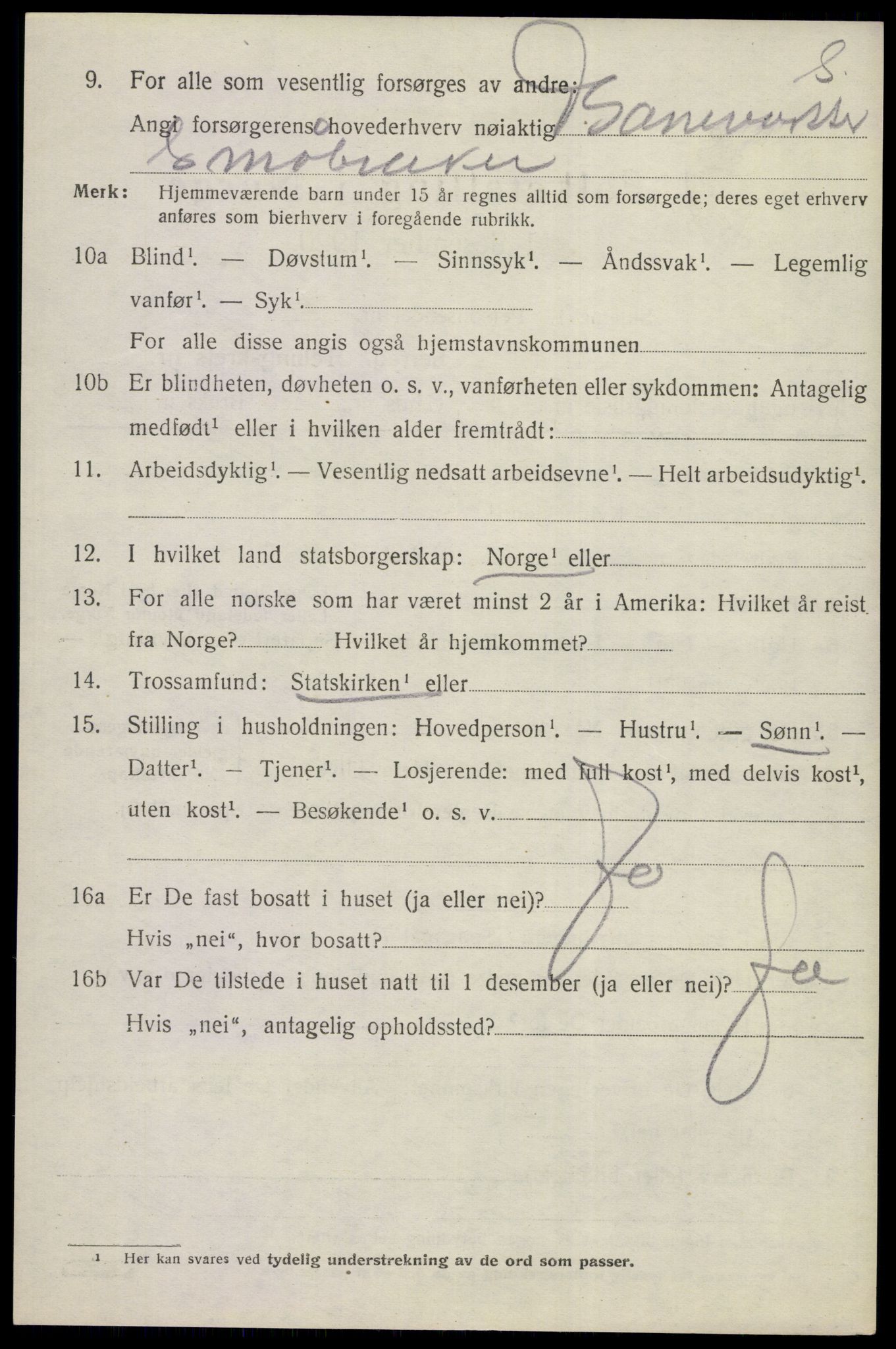 SAKO, 1920 census for Nes (Buskerud), 1920, p. 2881