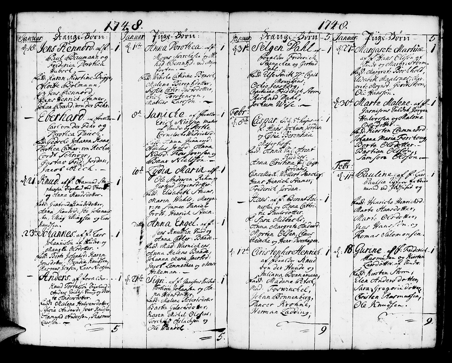 Korskirken sokneprestembete, AV/SAB-A-76101/H/Haa/L0004: Parish register (official) no. A 4, 1720-1750, p. 279