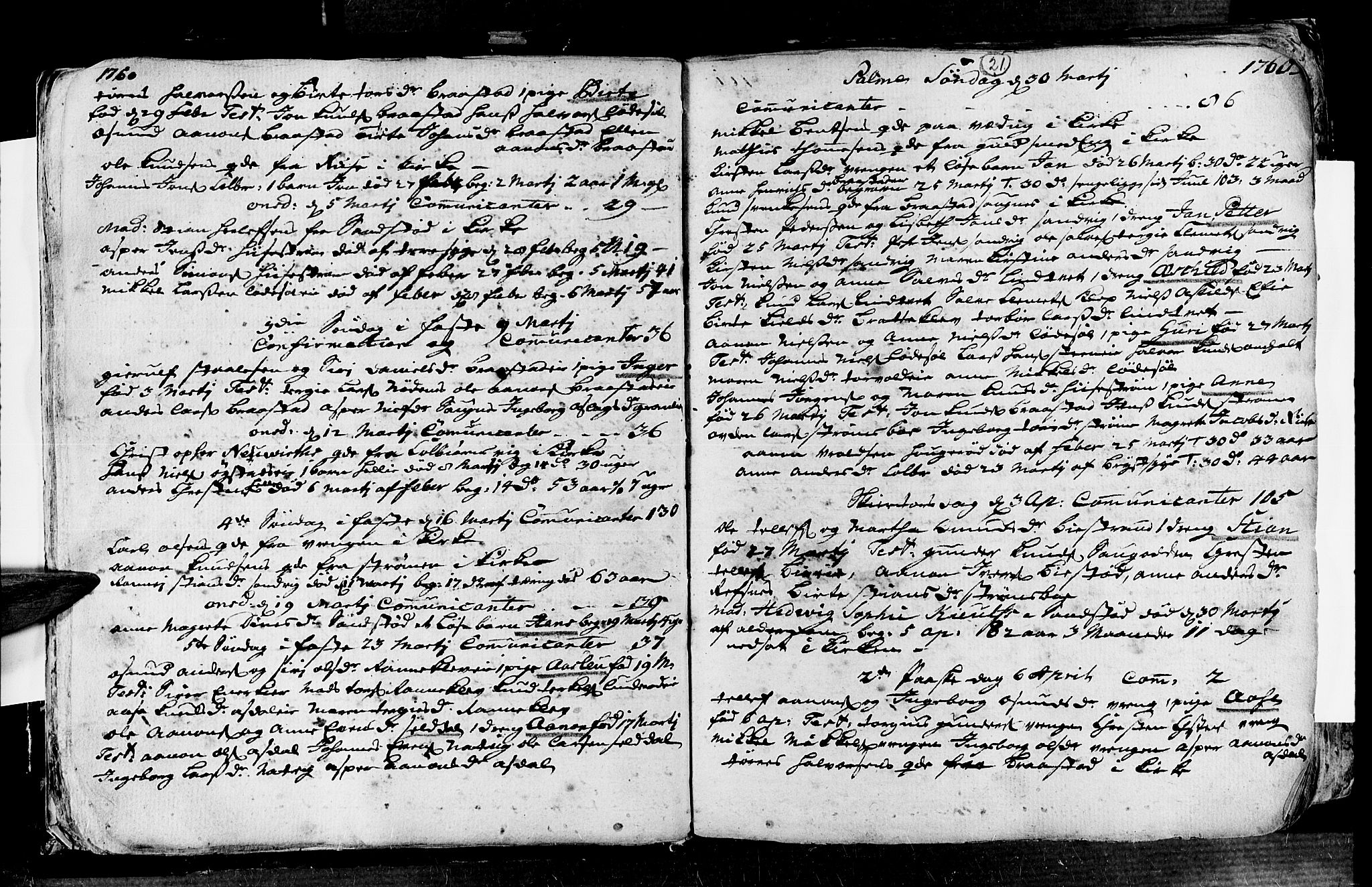 Øyestad sokneprestkontor, AV/SAK-1111-0049/F/Fa/L0006: Parish register (official) no. A 6, 1758-1776, p. 21