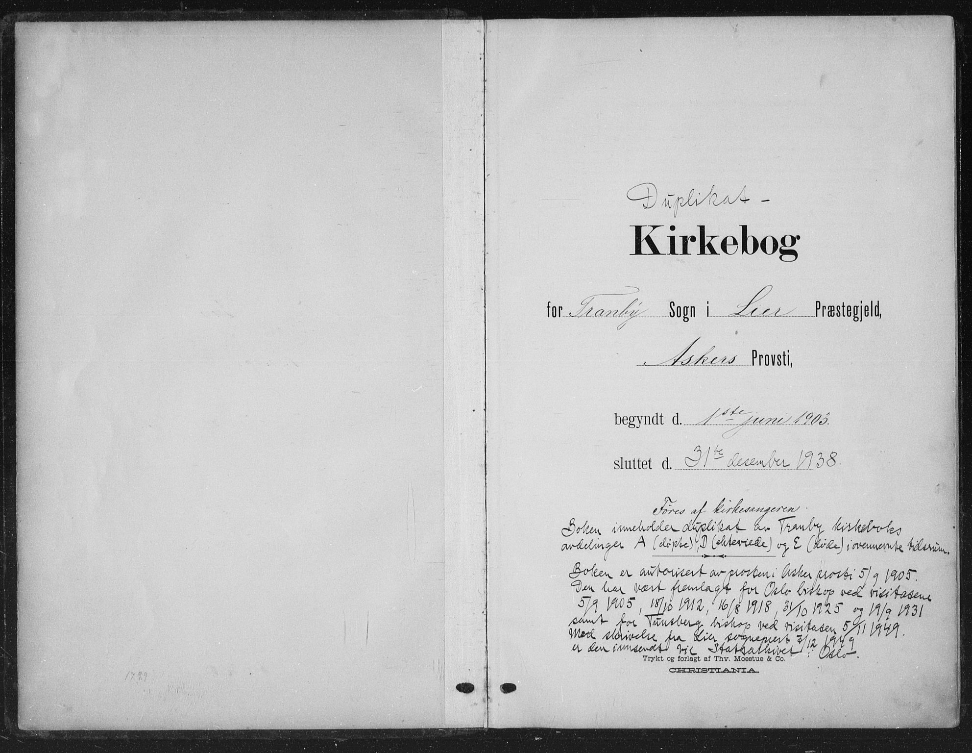 Lier kirkebøker, AV/SAKO-A-230/G/Gc/L0002: Parish register (copy) no. III 2, 1903-1938