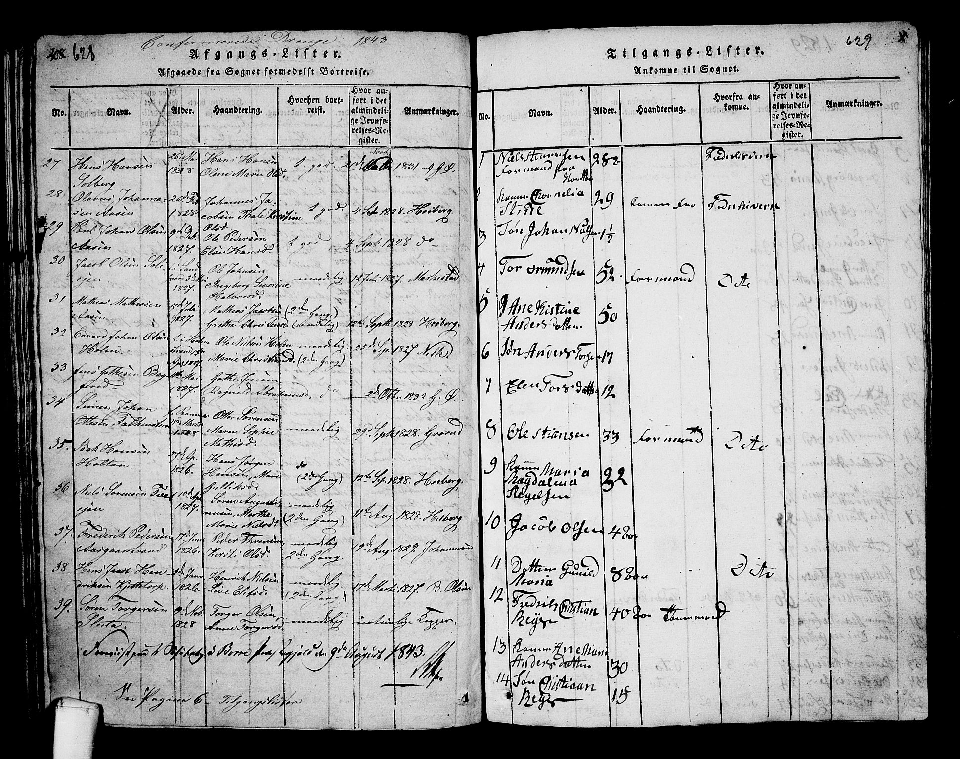 Borre kirkebøker, AV/SAKO-A-338/G/Ga/L0001: Parish register (copy) no. I 1, 1815-1851, p. 628-629