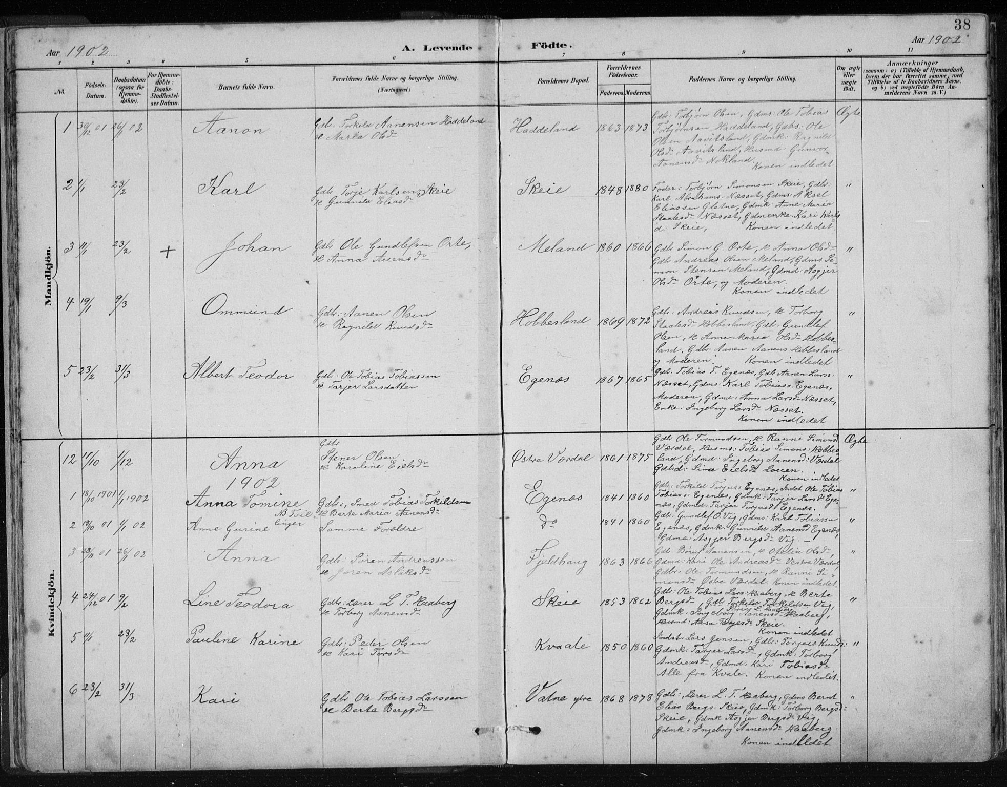 Hægebostad sokneprestkontor, AV/SAK-1111-0024/F/Fb/Fbb/L0003: Parish register (copy) no. B 3, 1887-1937, p. 39