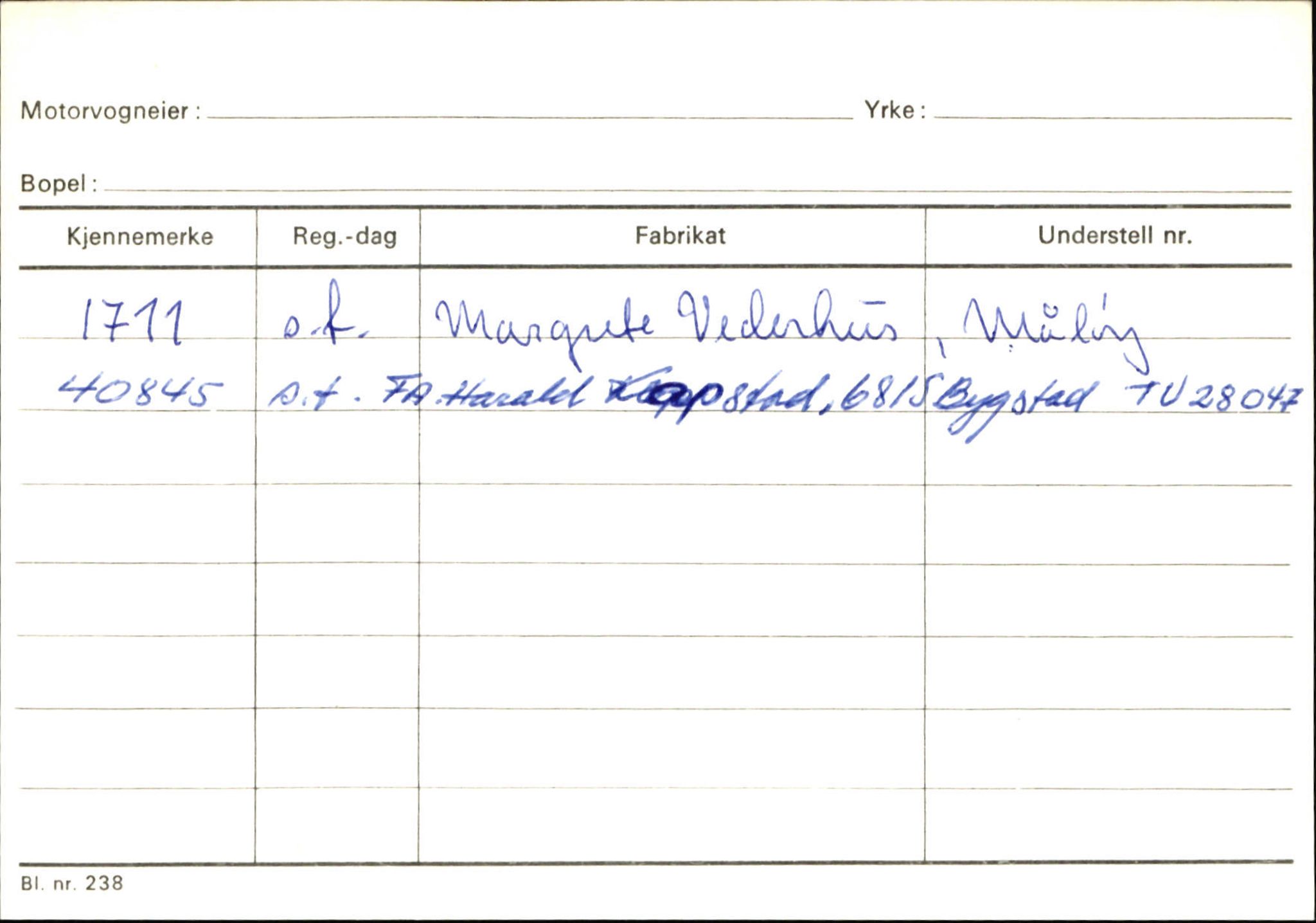 Statens vegvesen, Sogn og Fjordane vegkontor, AV/SAB-A-5301/4/F/L0133: Eigarregister Bremanger A-Å. Gaular A-H, 1945-1975, p. 866