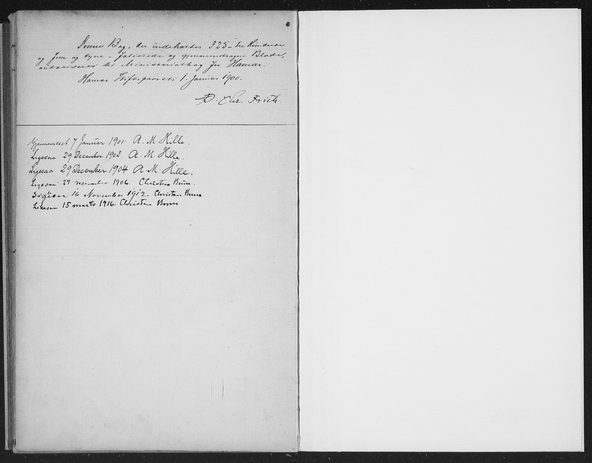 Hamar prestekontor, SAH/DOMPH-002/H/Ha/Haa/L0001: Parish register (official) no. 1, 1900-1914