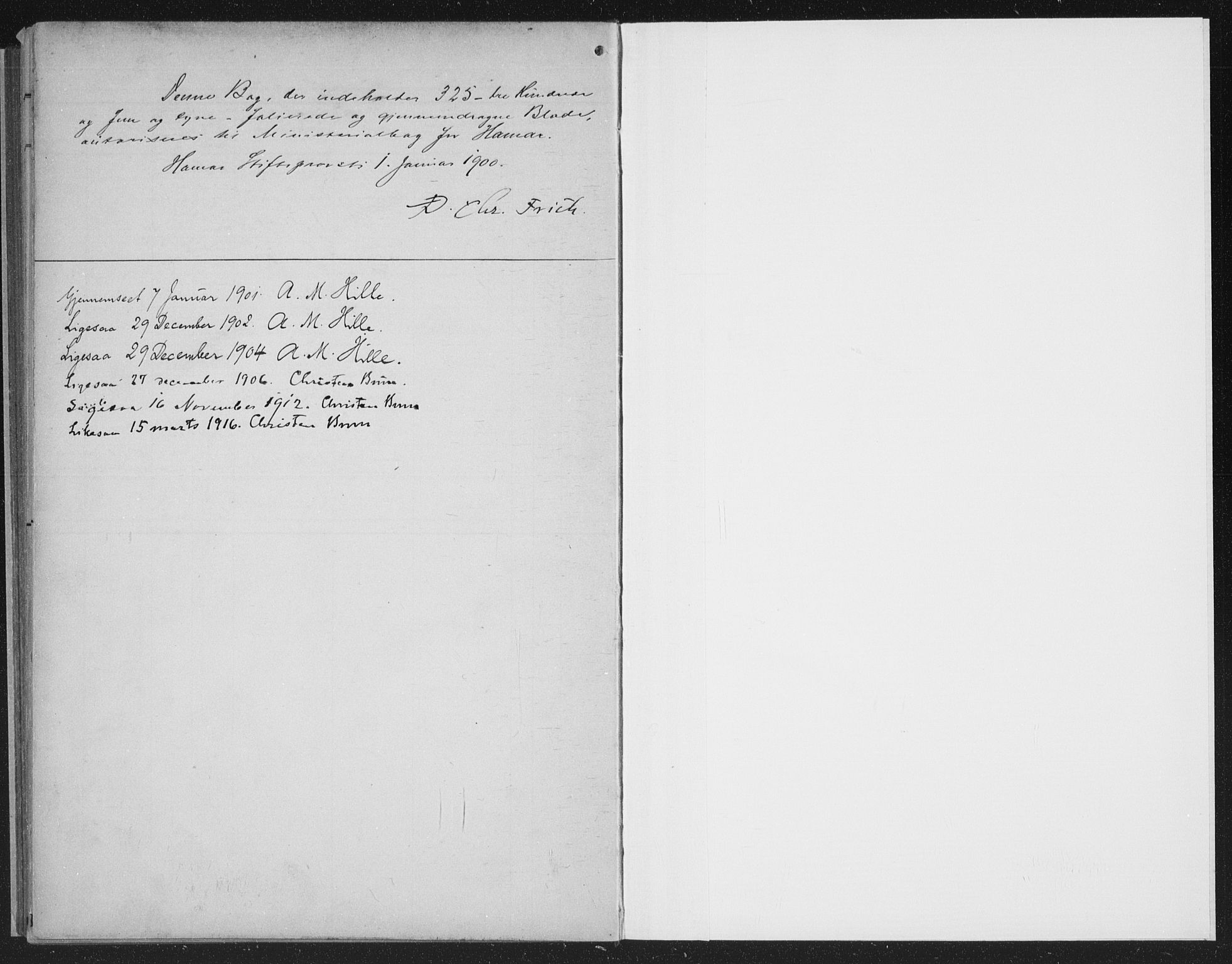 Hamar prestekontor, AV/SAH-DOMPH-002/H/Ha/Haa/L0001: Parish register (official) no. 1, 1900-1914