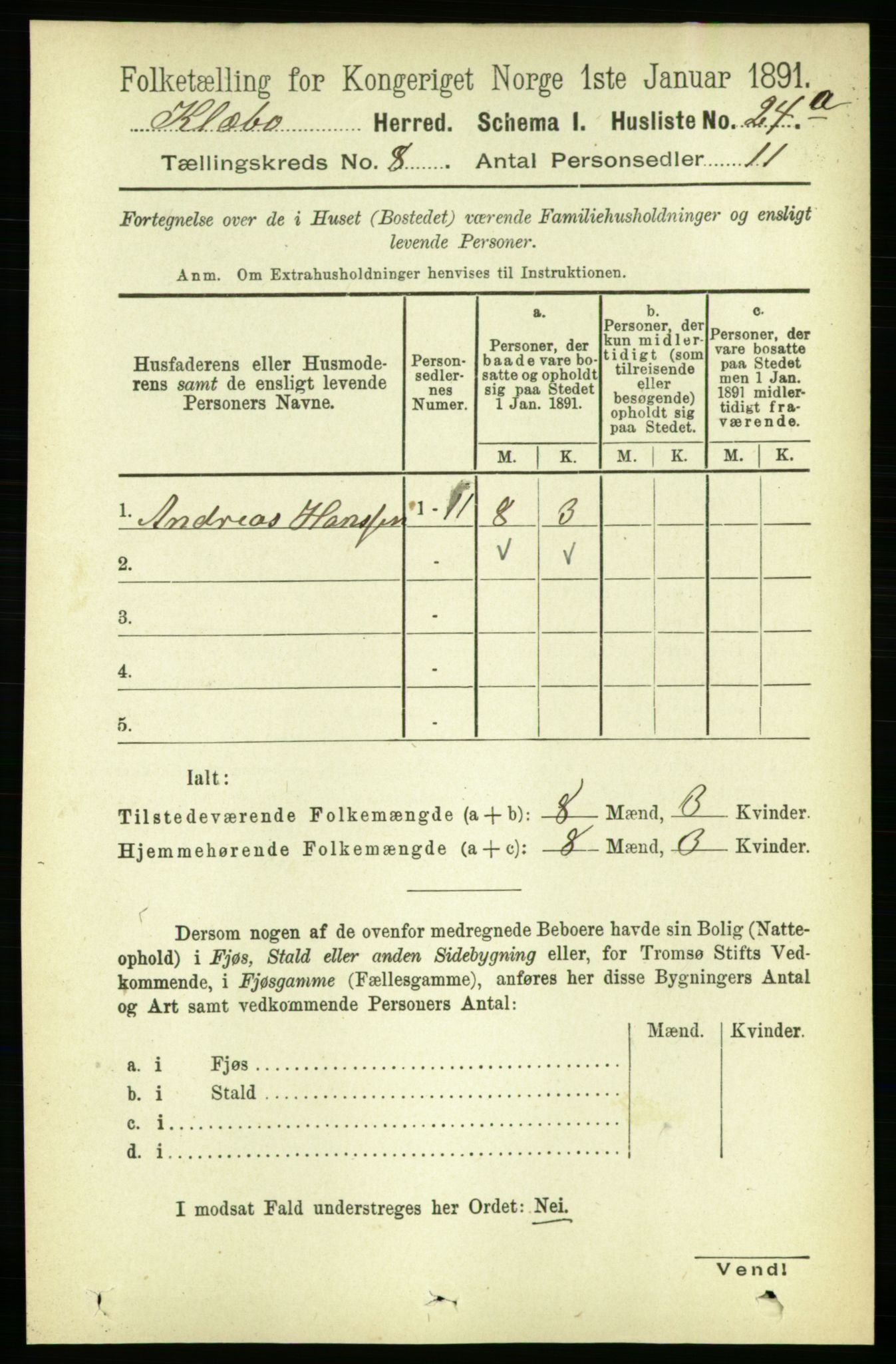 RA, 1891 census for 1662 Klæbu, 1891, p. 1549