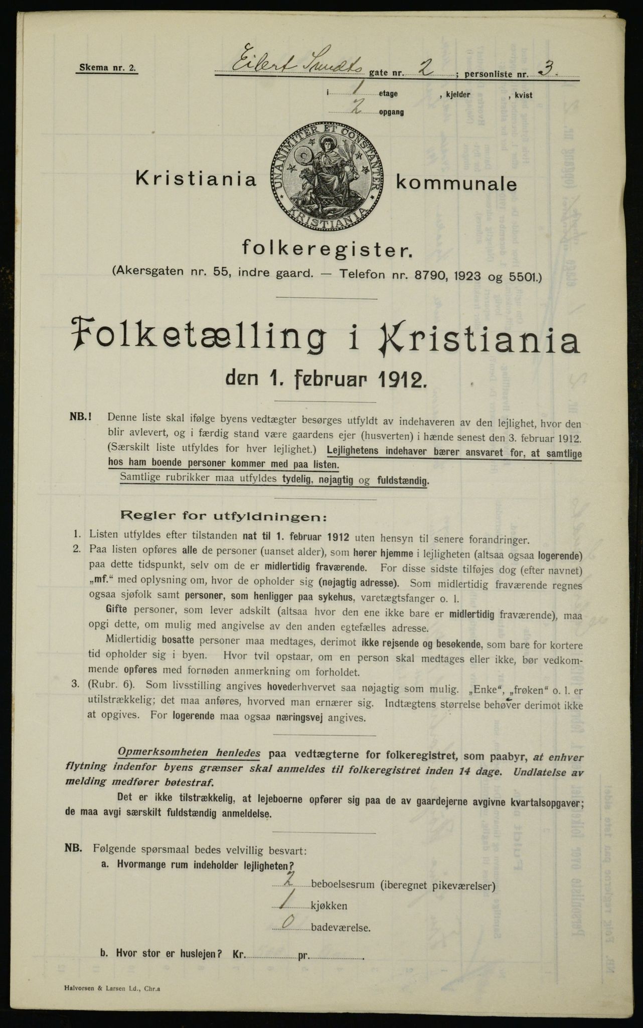 OBA, Municipal Census 1912 for Kristiania, 1912, p. 18905