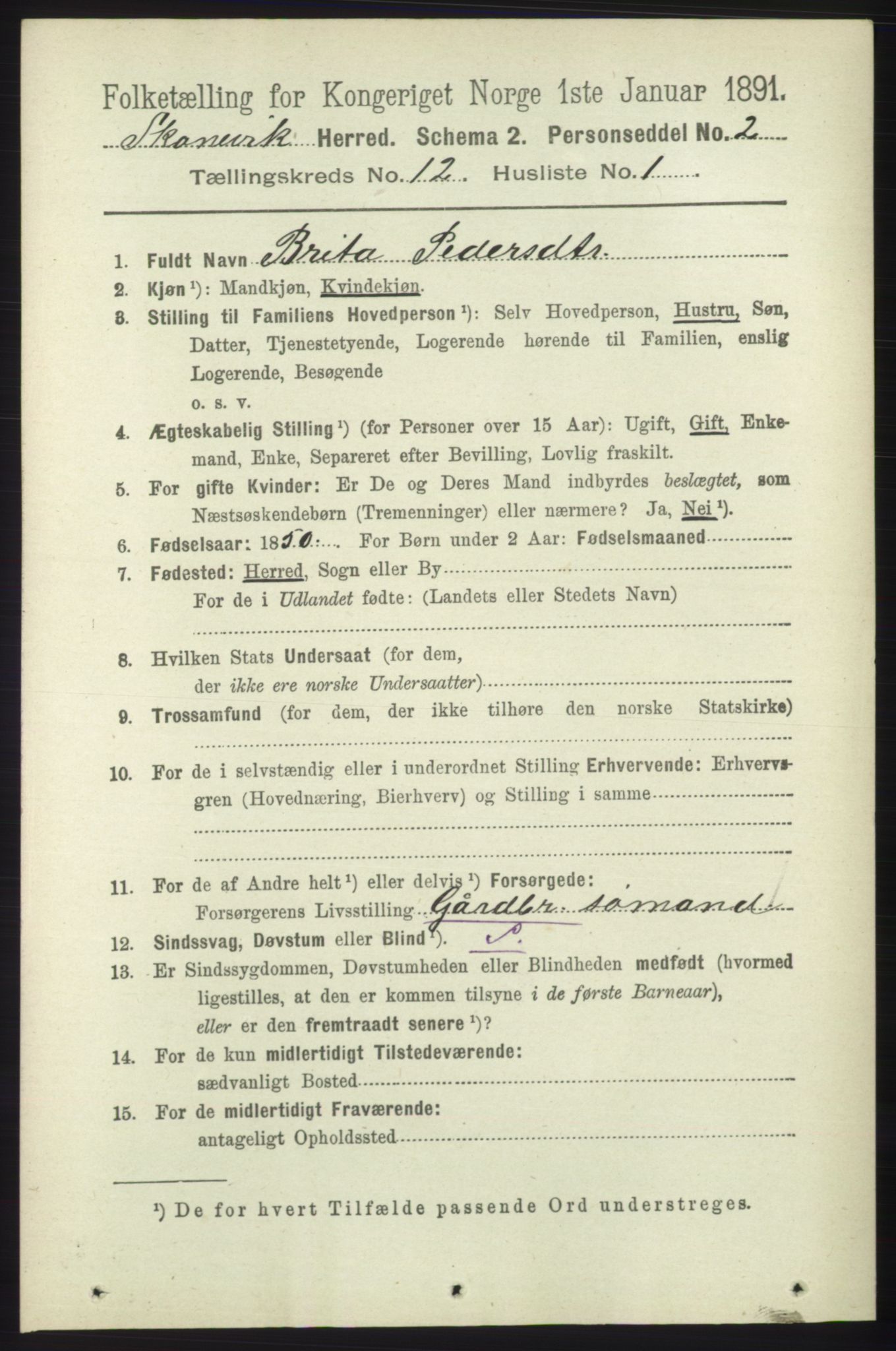 RA, 1891 census for 1212 Skånevik, 1891, p. 3757