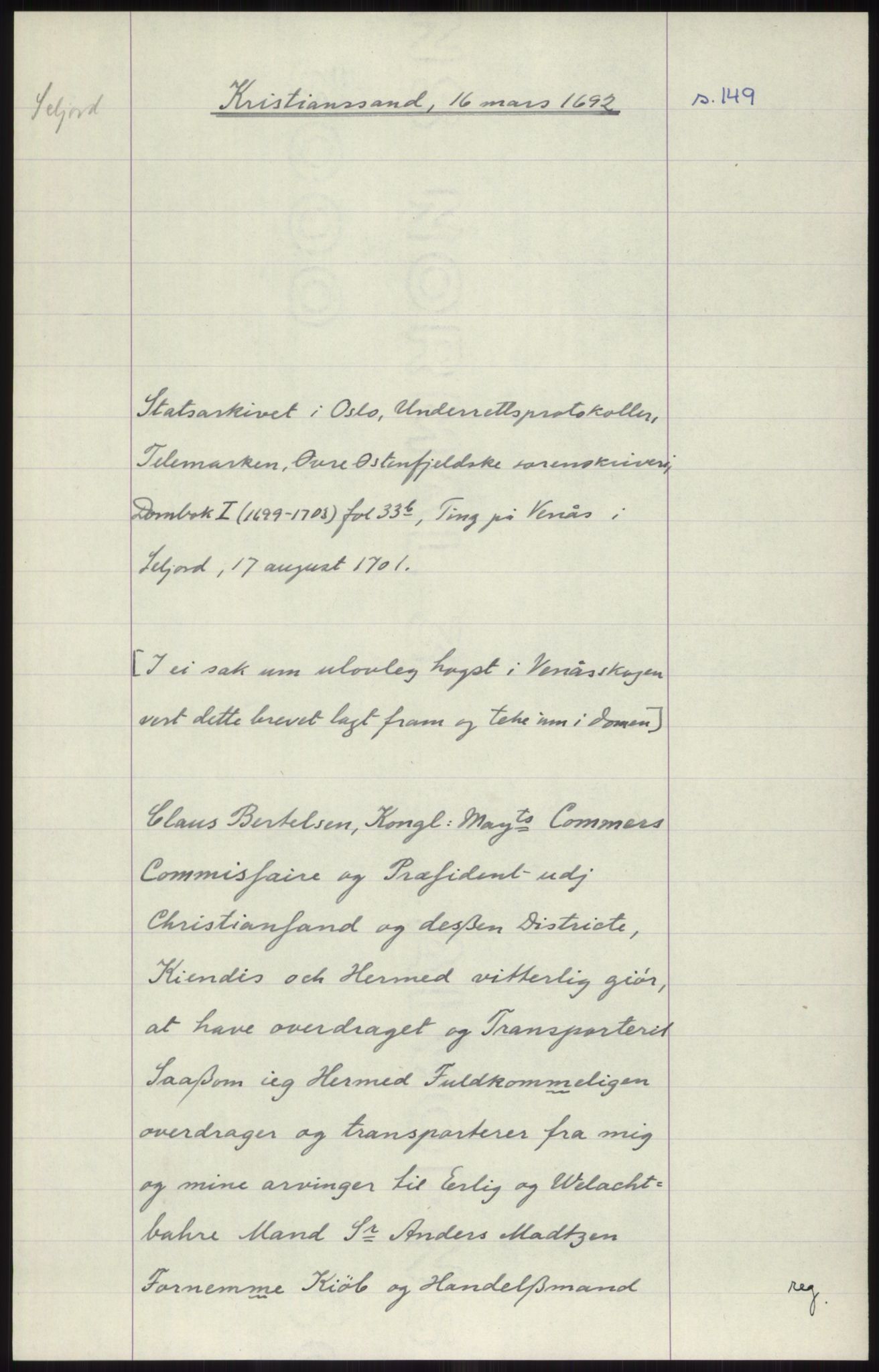 Samlinger til kildeutgivelse, Diplomavskriftsamlingen, AV/RA-EA-4053/H/Ha, p. 3520