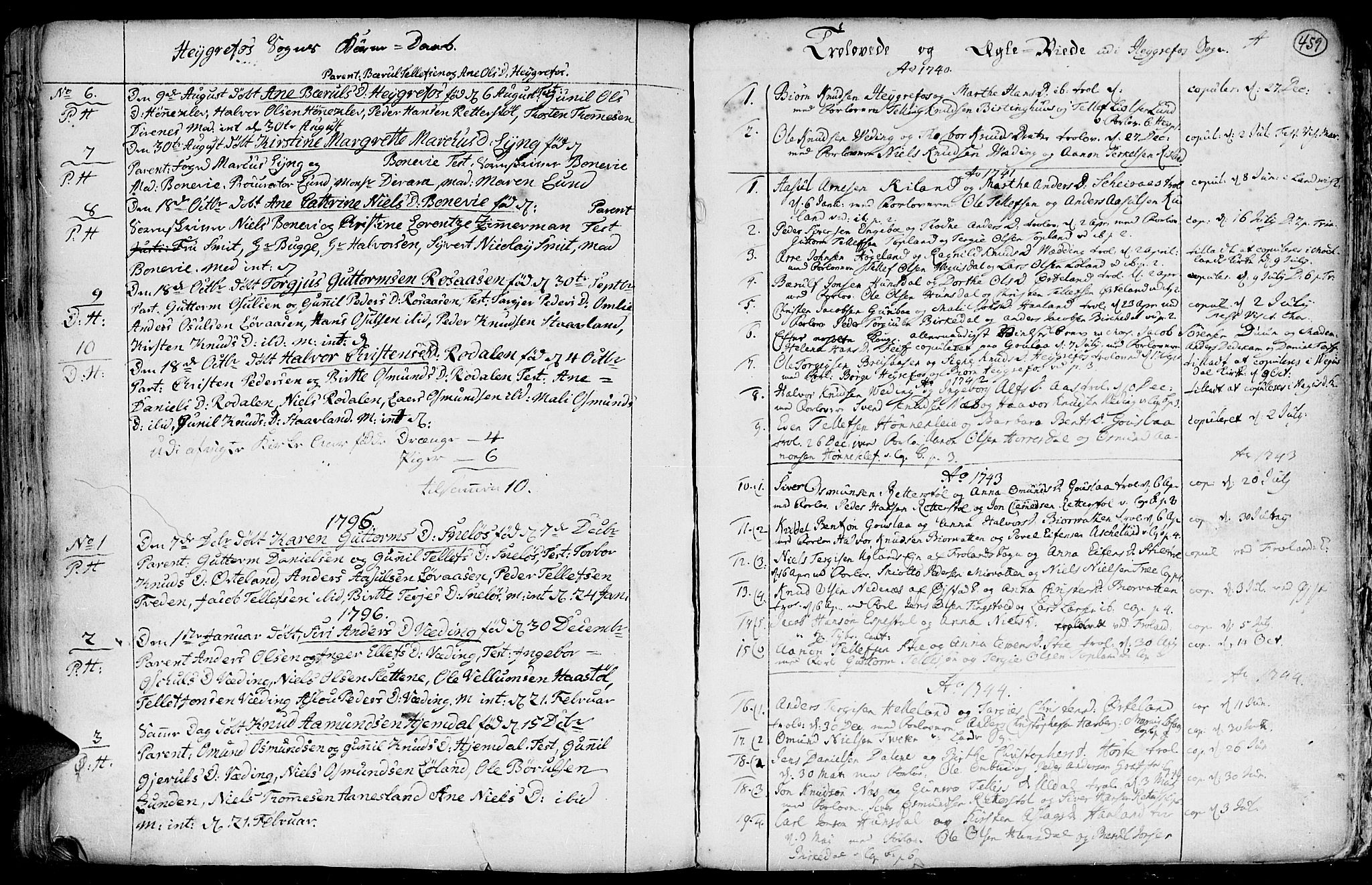 Hommedal sokneprestkontor, SAK/1111-0023/F/Fa/Fab/L0002: Parish register (official) no. A 2 /3, 1740-1821, p. 459