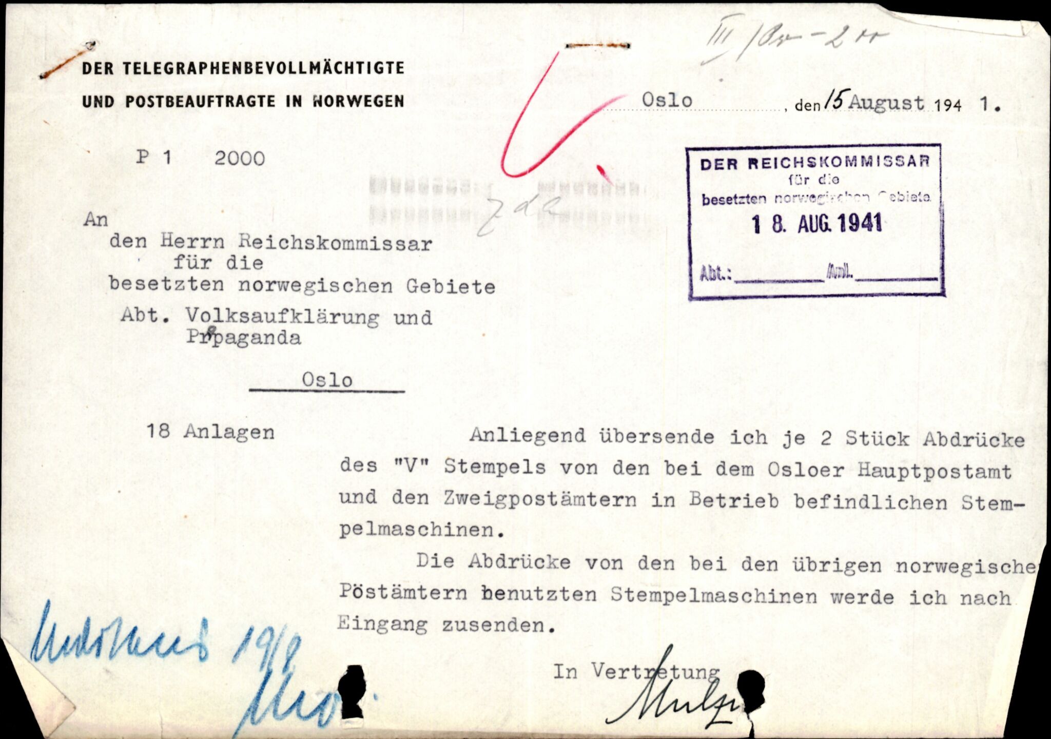 Forsvarets Overkommando. 2 kontor. Arkiv 11.4. Spredte tyske arkivsaker, AV/RA-RAFA-7031/D/Dar/Darb/L0006: Reichskommissariat., 1941-1945, p. 270