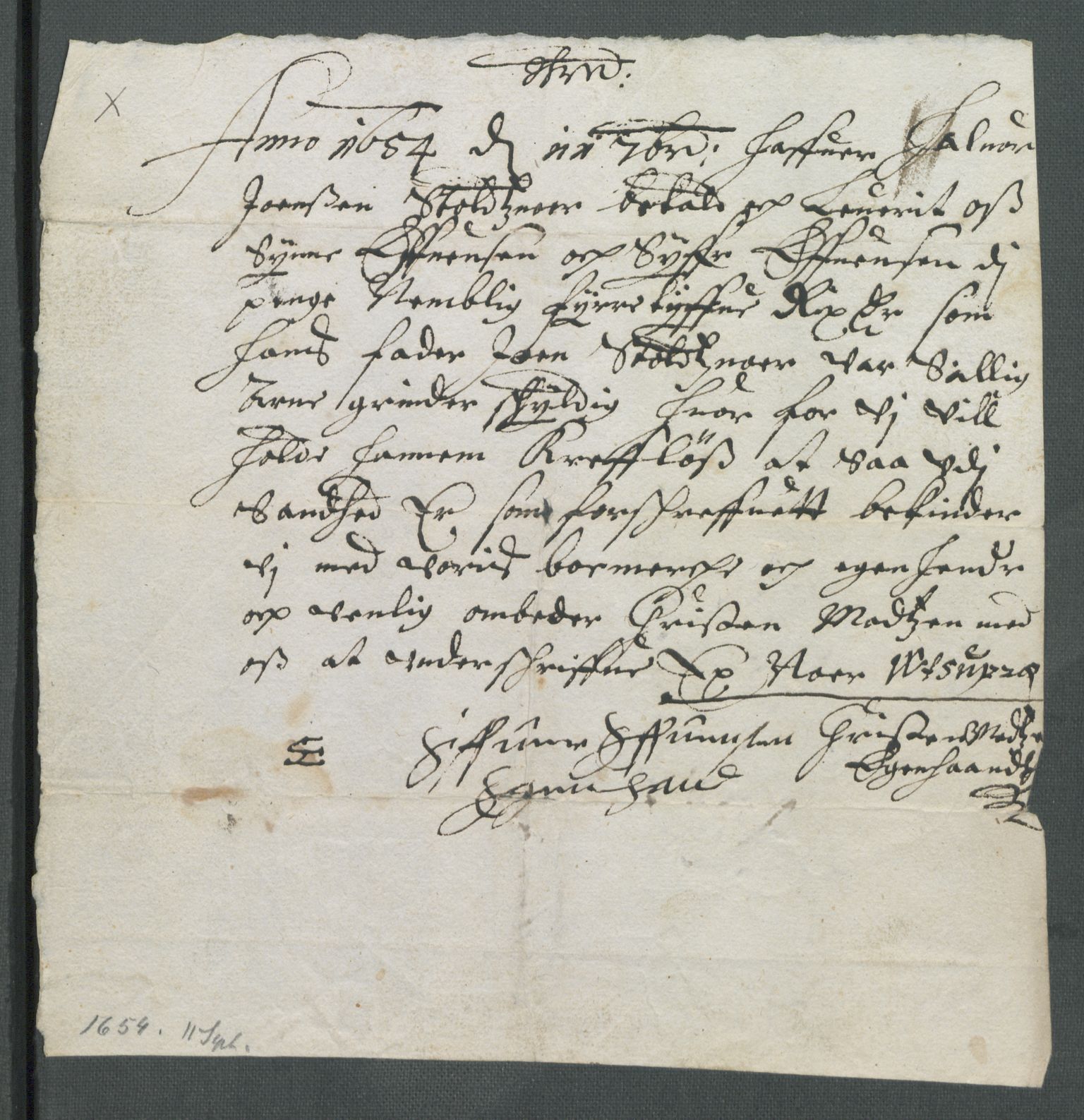 Riksarkivets diplomsamling, AV/RA-EA-5965/F02/L0166: Dokumenter, 1654-1656, p. 49