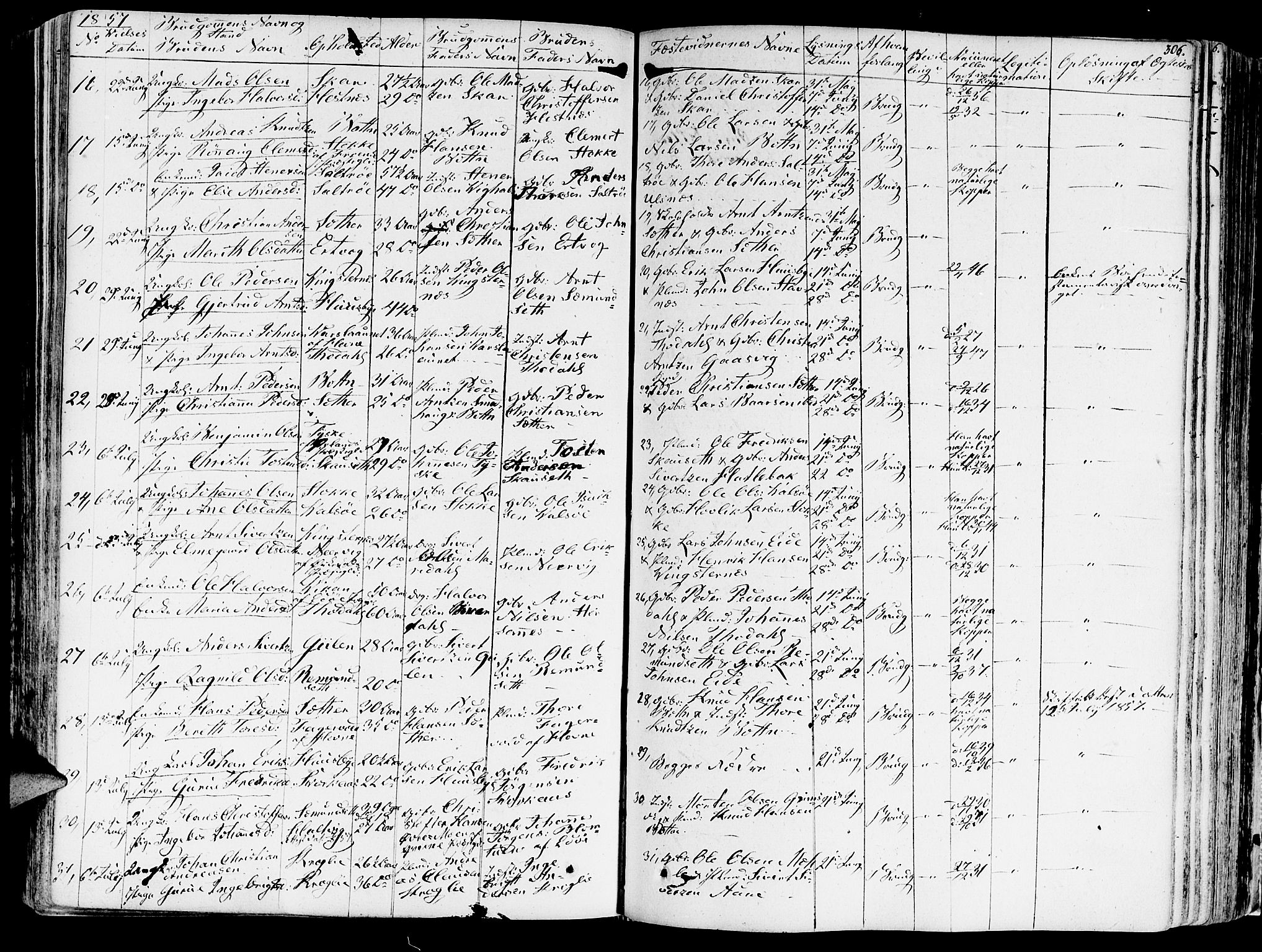 Ministerialprotokoller, klokkerbøker og fødselsregistre - Møre og Romsdal, SAT/A-1454/578/L0904: Parish register (official) no. 578A03, 1836-1858, p. 306