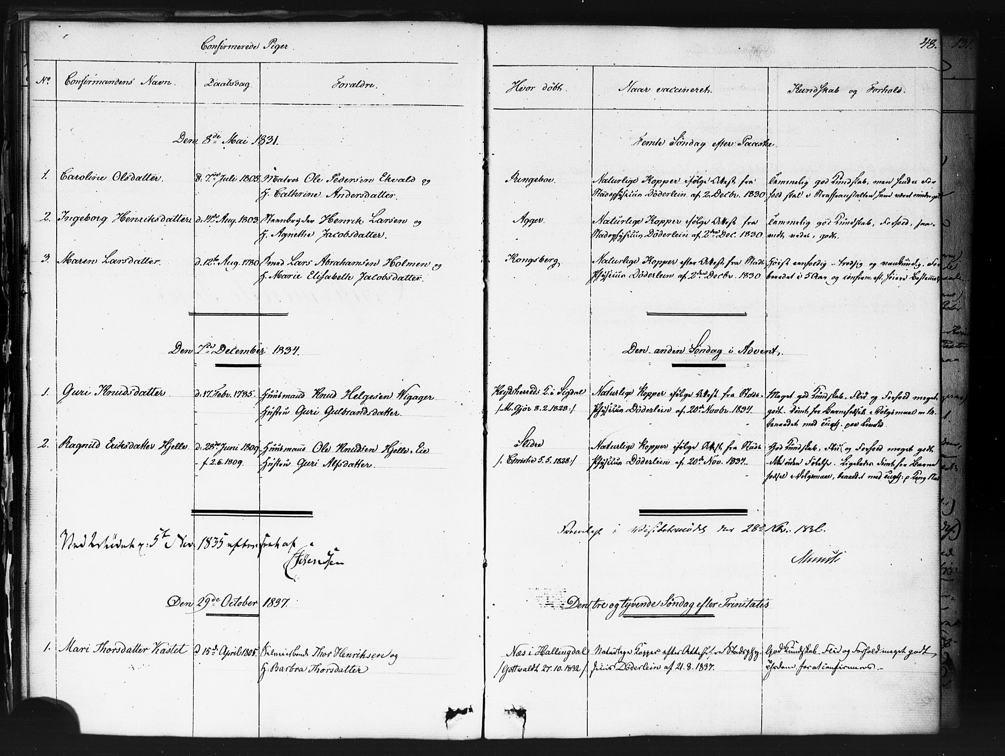 Kristiania tukthusprest Kirkebøker, SAO/A-10881/F/Fa/L0003: Parish register (official) no. 3, 1831-1865, p. 48