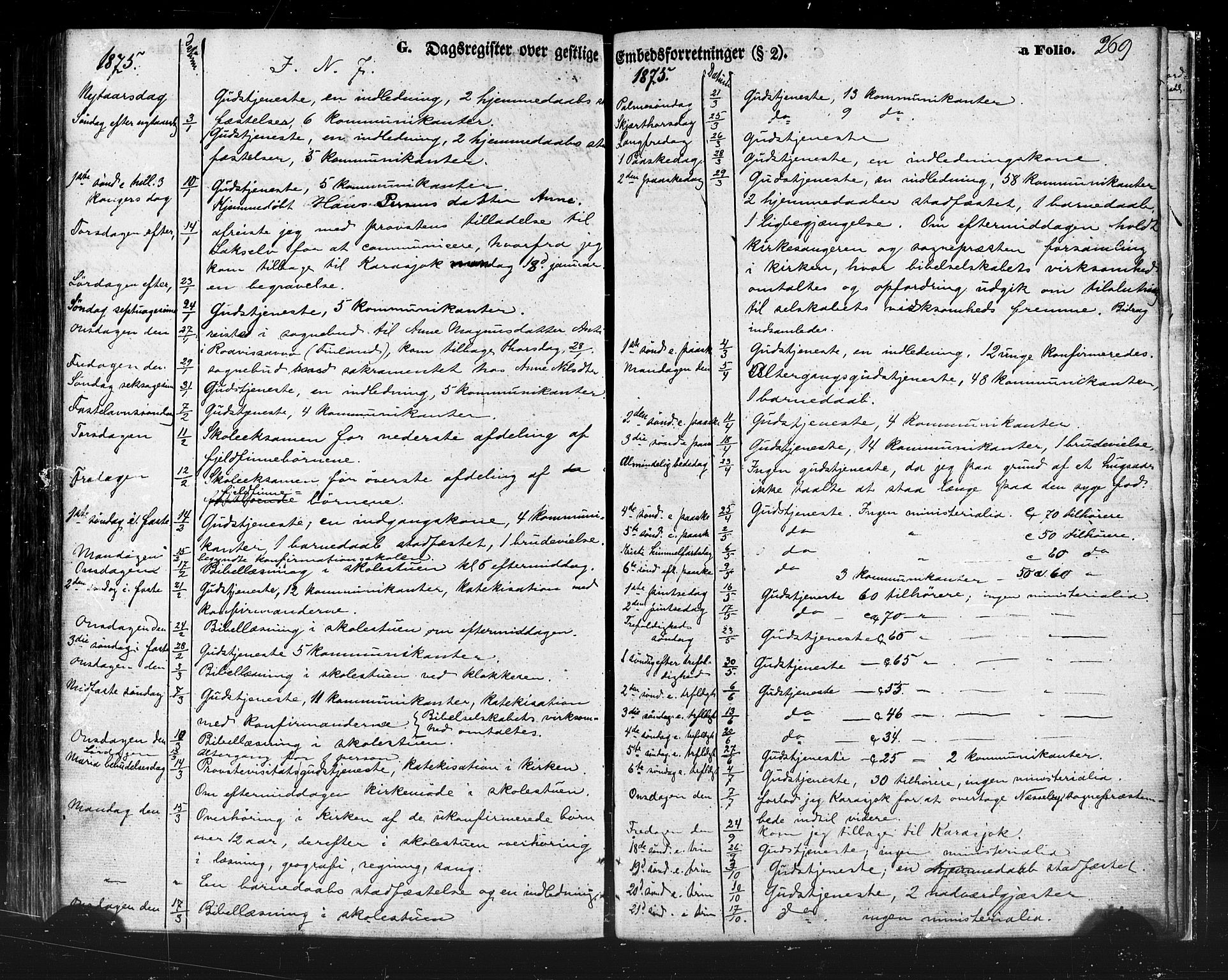 Karasjok sokneprestkontor, SATØ/S-1352/H/Ha/L0001kirke: Parish register (official) no. 1, 1872-1884, p. 269