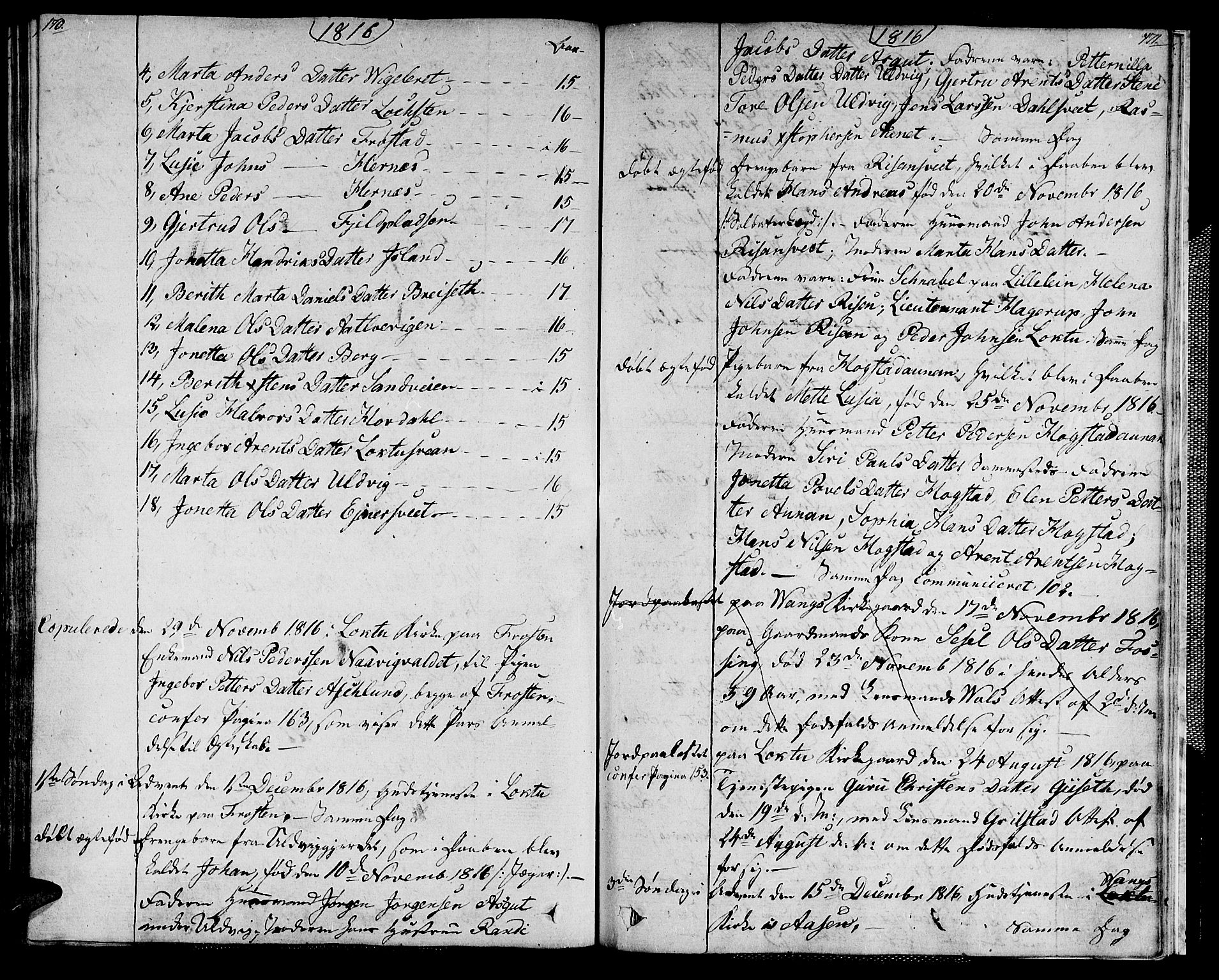 Ministerialprotokoller, klokkerbøker og fødselsregistre - Nord-Trøndelag, SAT/A-1458/713/L0111: Parish register (official) no. 713A03, 1812-1816, p. 170-171