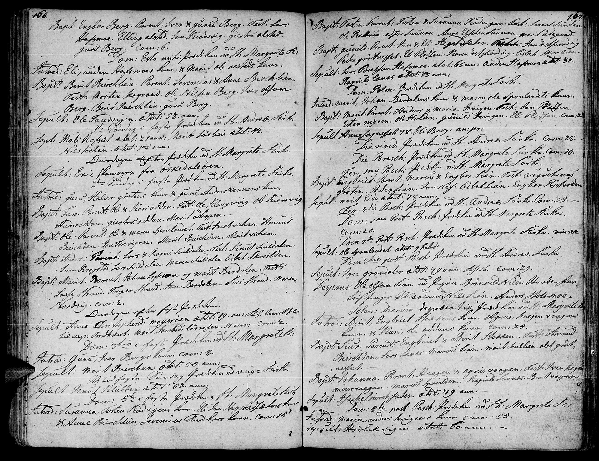 Ministerialprotokoller, klokkerbøker og fødselsregistre - Sør-Trøndelag, SAT/A-1456/630/L0489: Parish register (official) no. 630A02, 1757-1794, p. 166-167
