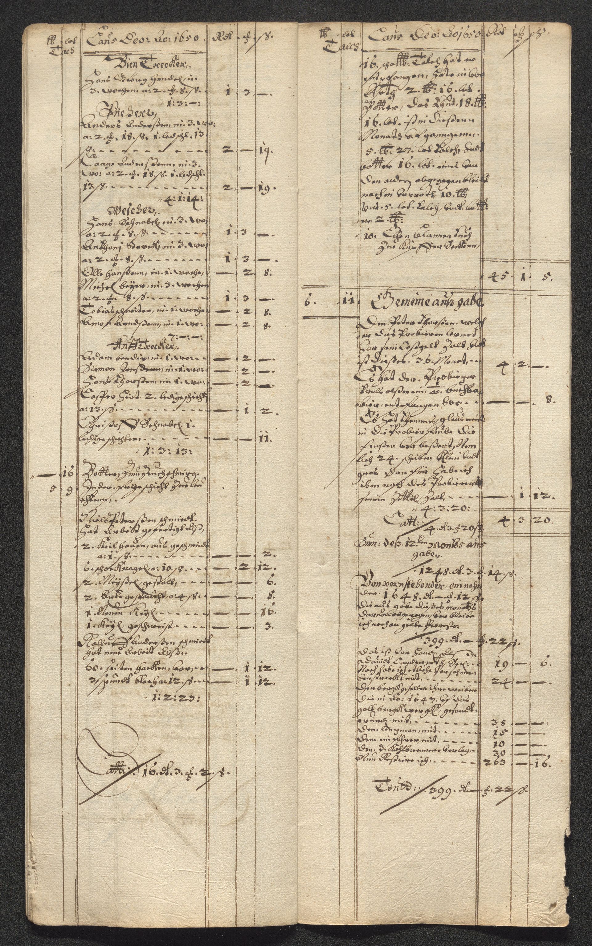 Kongsberg Sølvverk 1623-1816, SAKO/EA-3135/001/D/Dc/Dcd/L0024: Utgiftsregnskap for gruver m.m. , 1650, p. 265