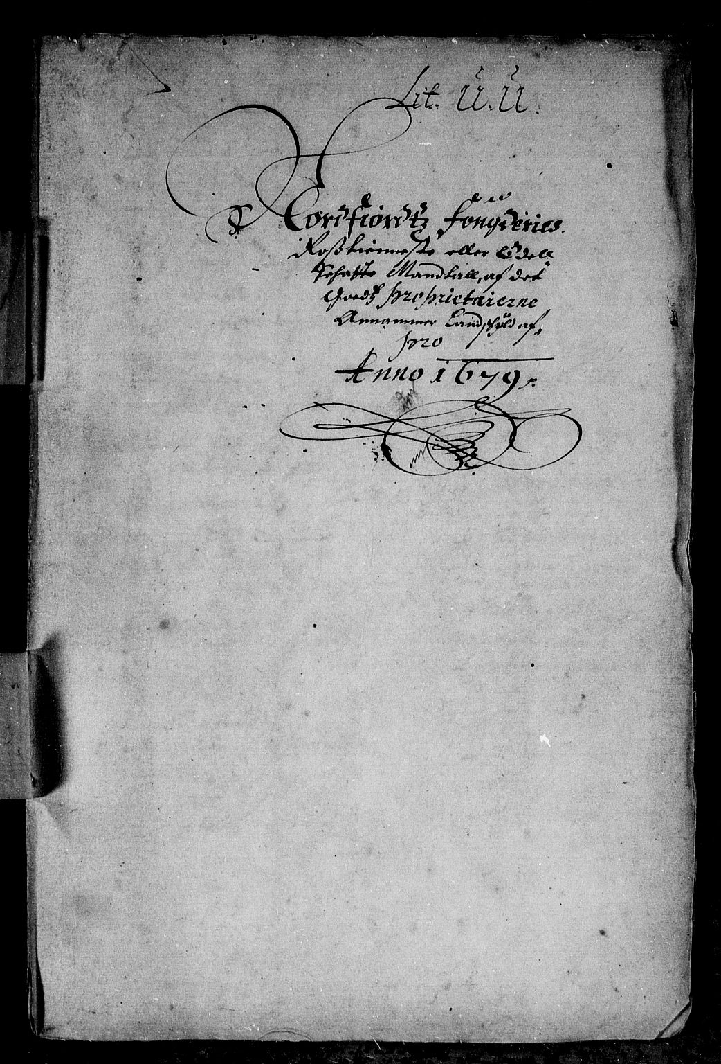 Rentekammeret inntil 1814, Reviderte regnskaper, Stiftamtstueregnskaper, Bergen stiftamt, AV/RA-EA-6043/R/Rc/L0055: Bergen stiftamt, 1679