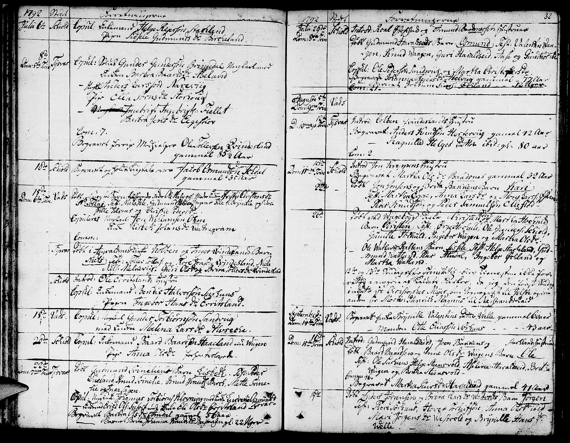 Skjold sokneprestkontor, AV/SAST-A-101847/H/Ha/Haa/L0002: Parish register (official) no. A 2, 1786-1815, p. 32