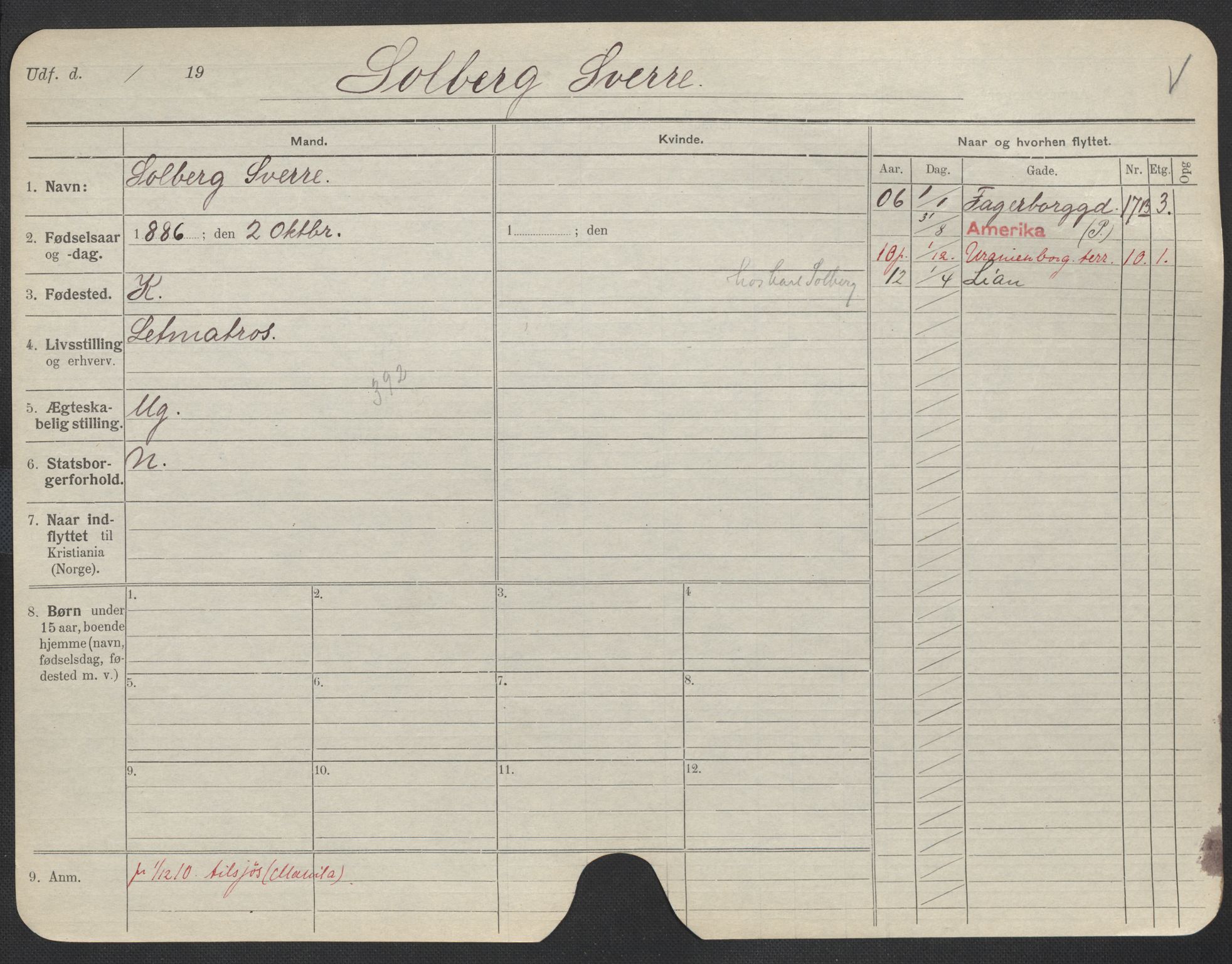 Oslo folkeregister, Registerkort, AV/SAO-A-11715/F/Fa/Fac/L0010: Menn, 1906-1914, p. 552a