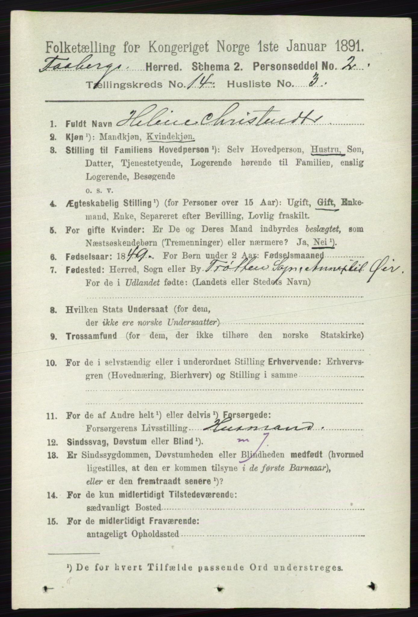 RA, 1891 census for 0524 Fåberg, 1891, p. 5659