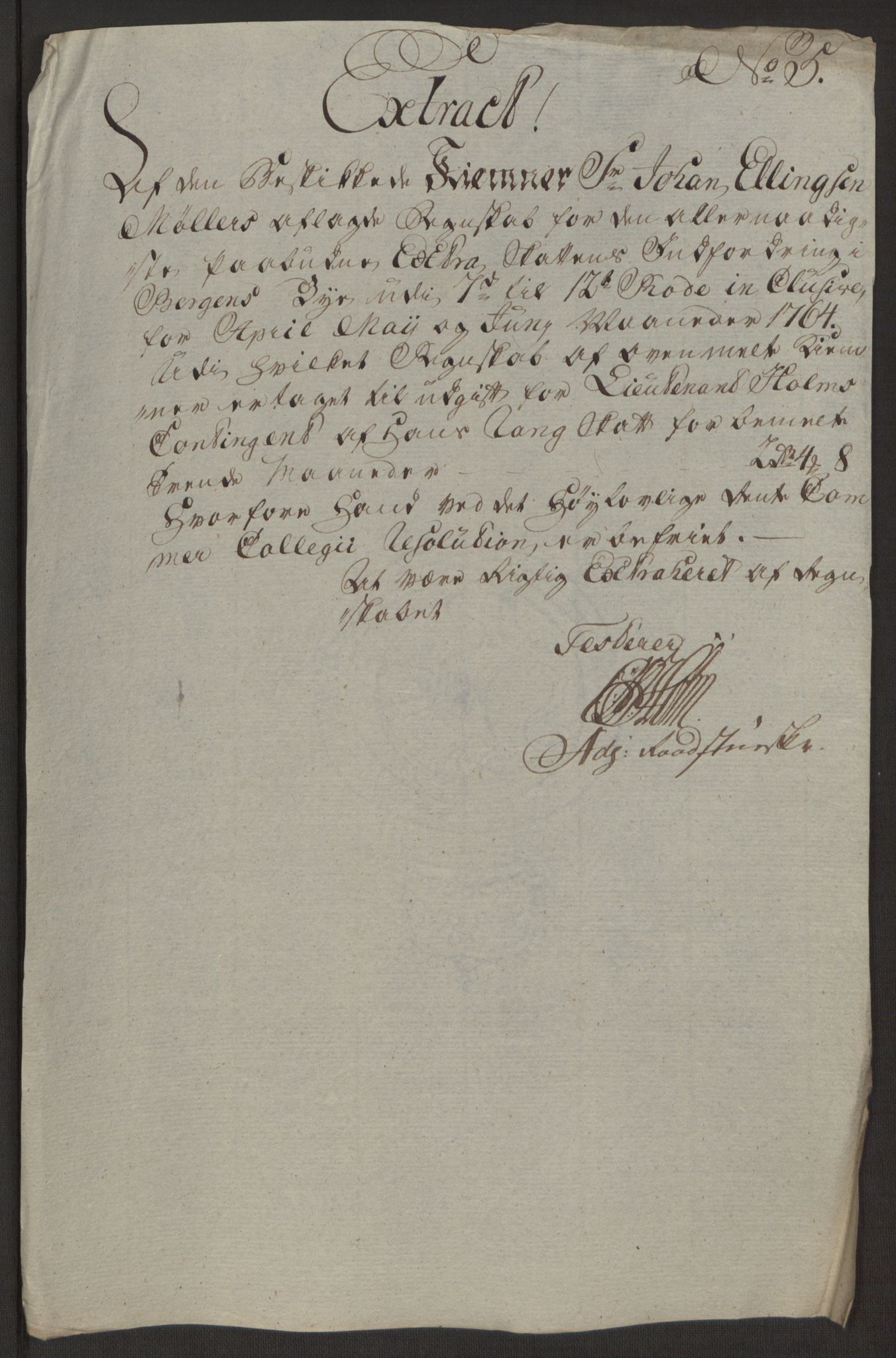 Rentekammeret inntil 1814, Reviderte regnskaper, Byregnskaper, AV/RA-EA-4066/R/Rp/L0367/0001: [P21] Kontribusjonsregnskap / Ekstraskatt, 1764, p. 291