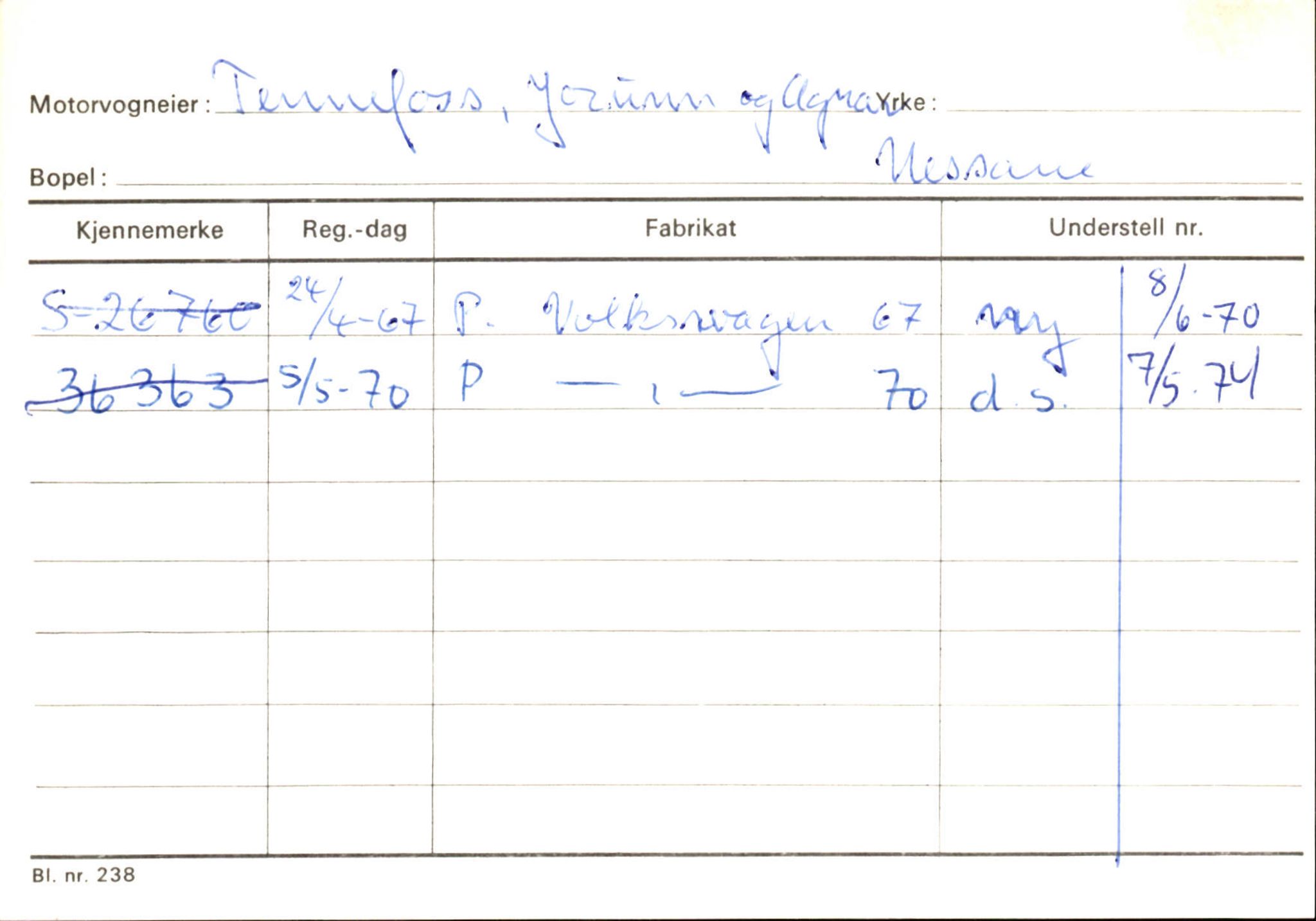 Statens vegvesen, Sogn og Fjordane vegkontor, AV/SAB-A-5301/4/F/L0132: Eigarregister Askvoll A-Å. Balestrand A-Å, 1945-1975, p. 2402