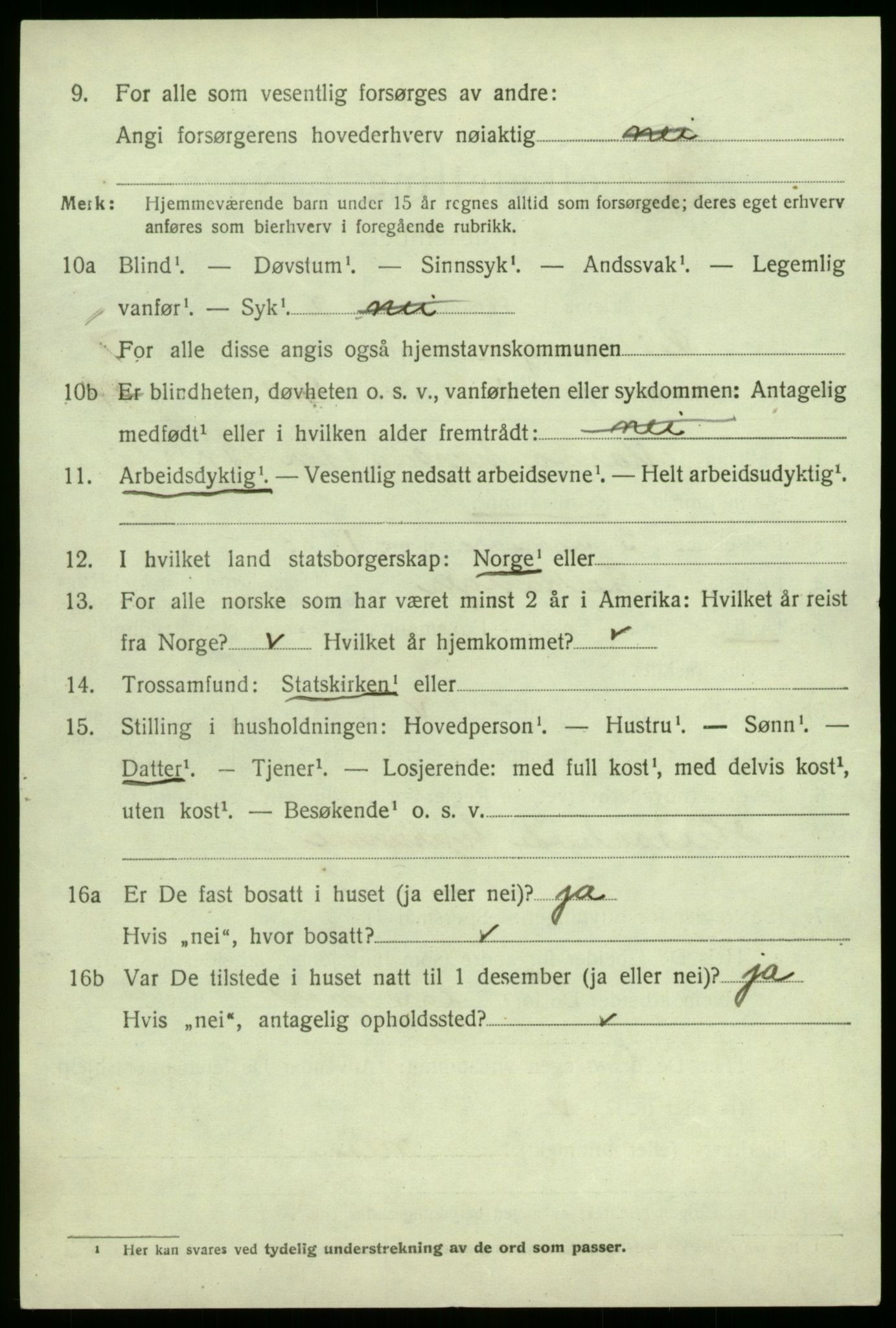 SAB, 1920 census for Leikanger, 1920, p. 4591