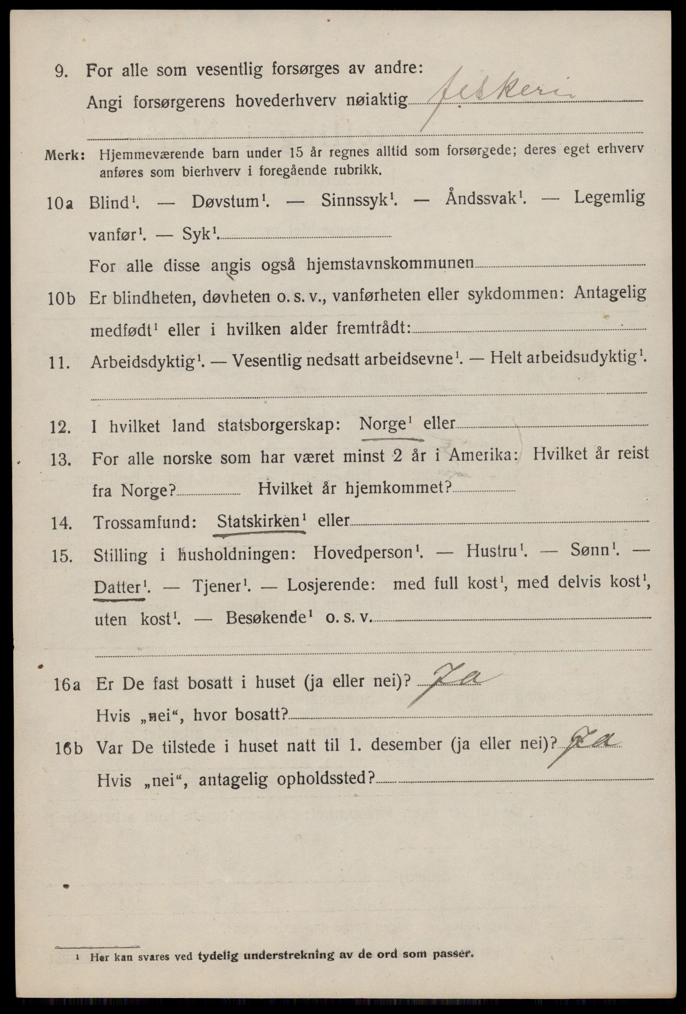 SAST, 1920 census for Avaldsnes, 1920, p. 1818