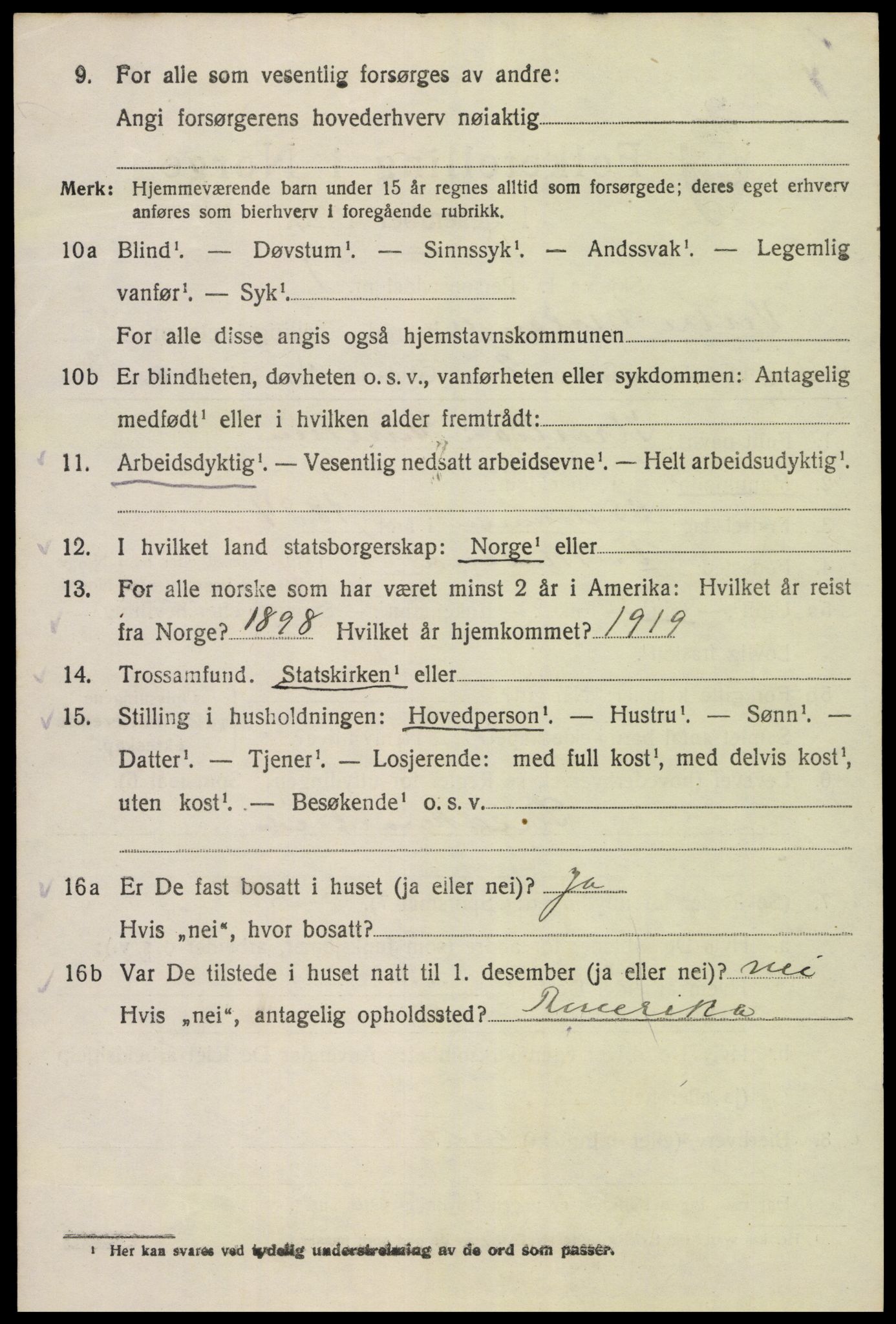 SAK, 1920 census for Vestre Moland, 1920, p. 3804