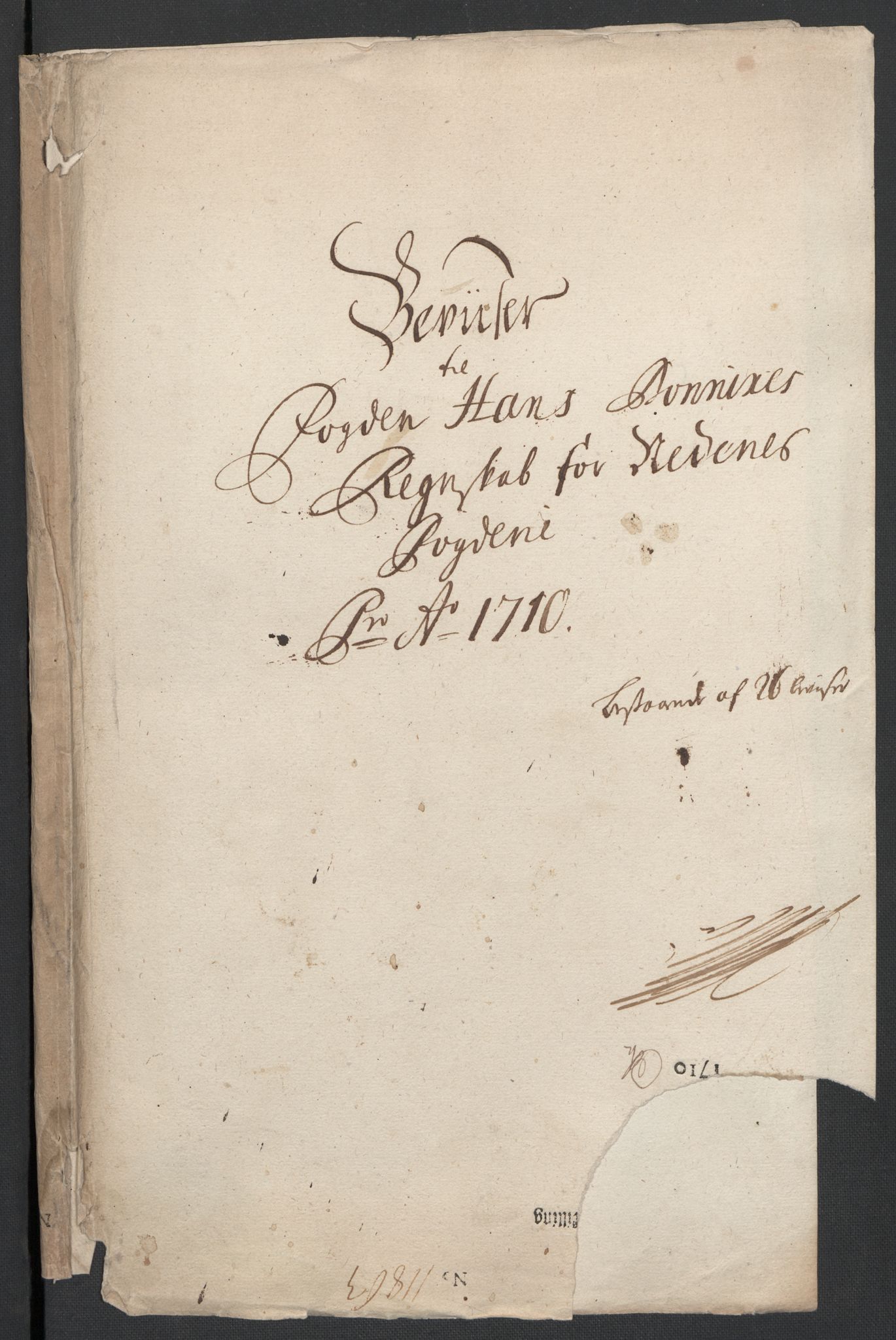 Rentekammeret inntil 1814, Reviderte regnskaper, Fogderegnskap, AV/RA-EA-4092/R39/L2319: Fogderegnskap Nedenes, 1710-1711, p. 12