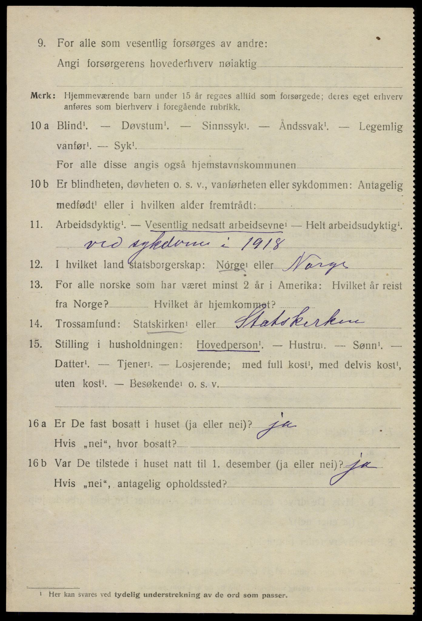 SAO, 1920 census for Mysen, 1920, p. 2438