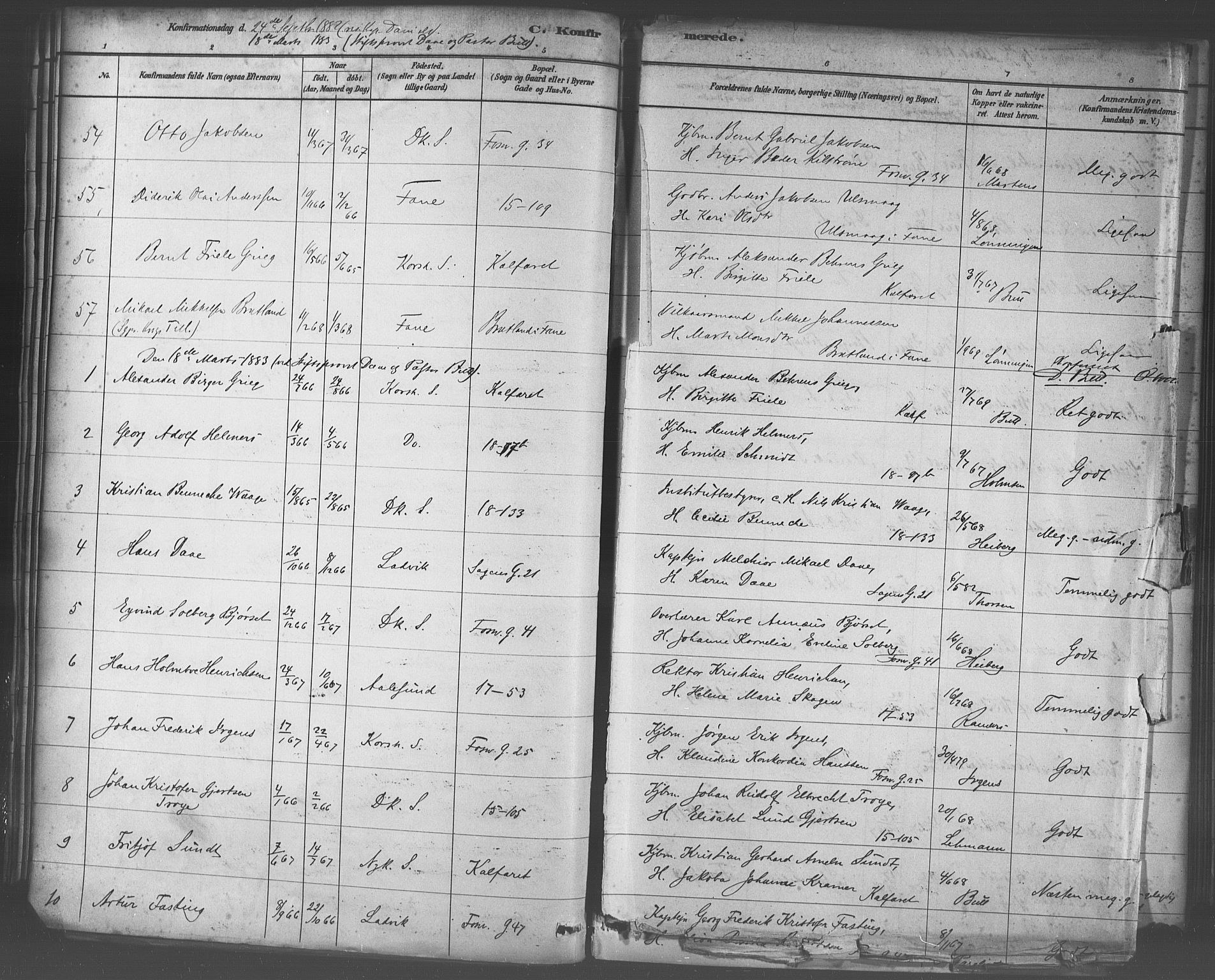 Domkirken sokneprestembete, SAB/A-74801/H/Haa/L0030: Parish register (official) no. C 5, 1880-1898, p. 37