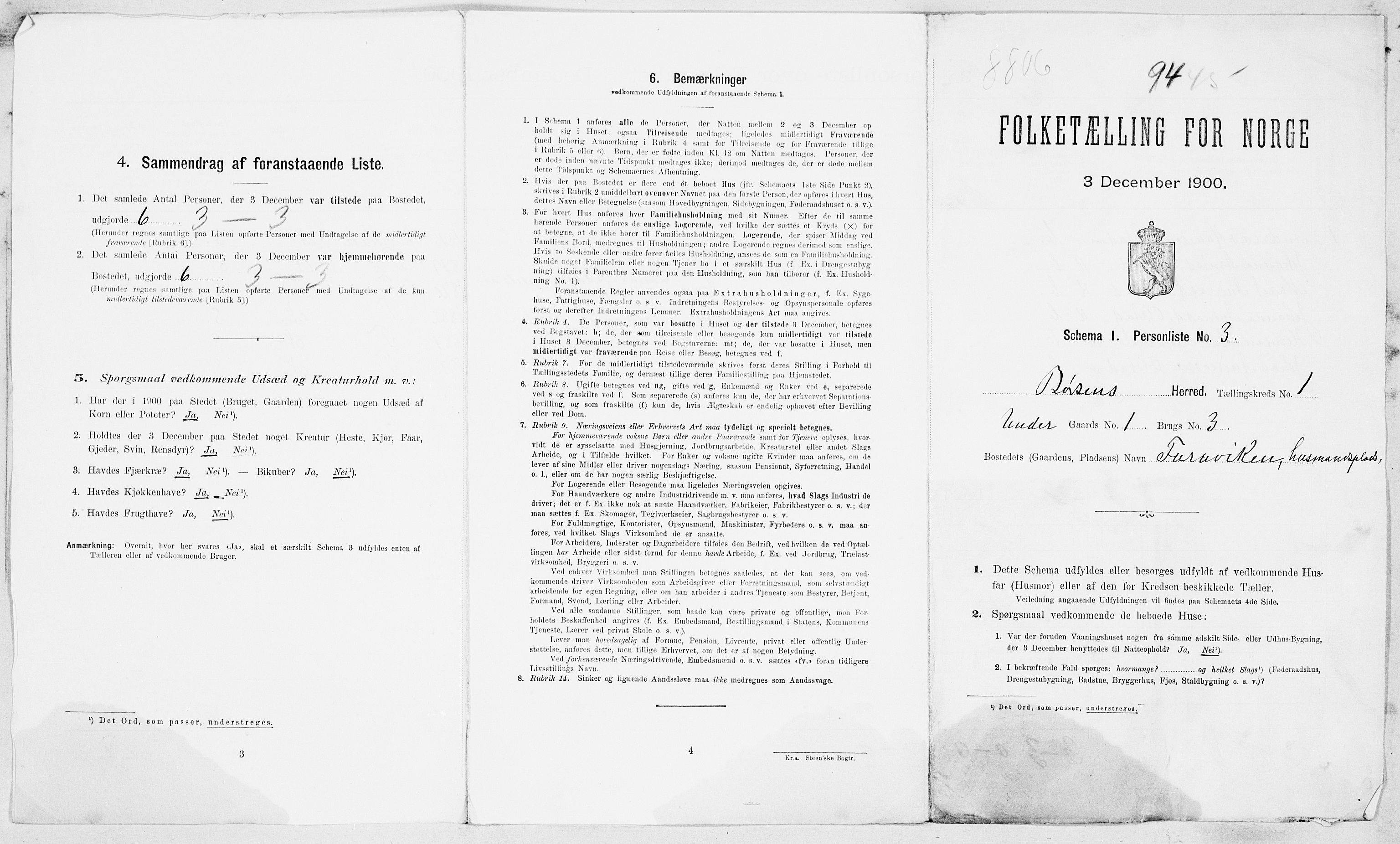 SAT, 1900 census for Børsa, 1900, p. 20