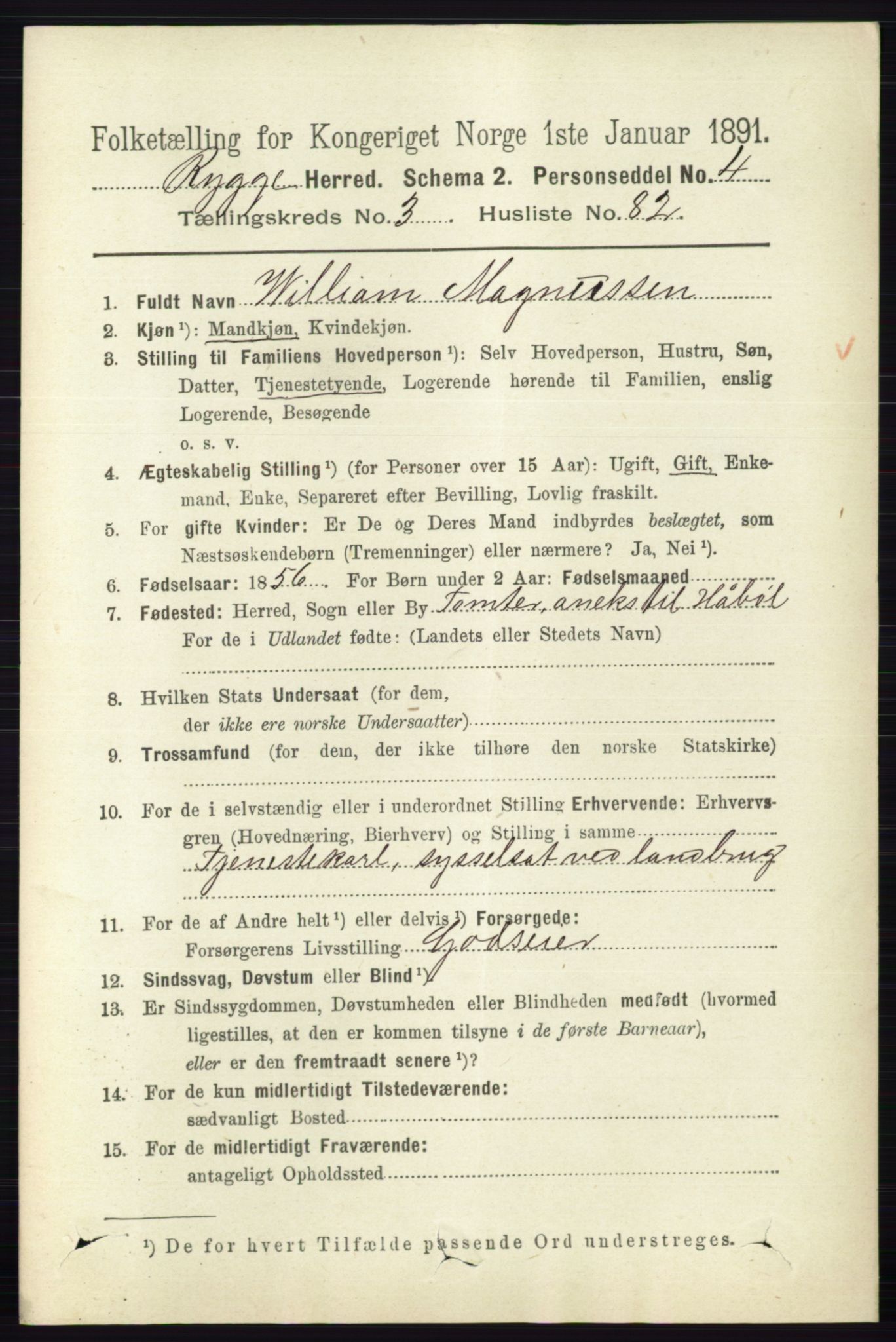 RA, 1891 census for 0136 Rygge, 1891, p. 2150