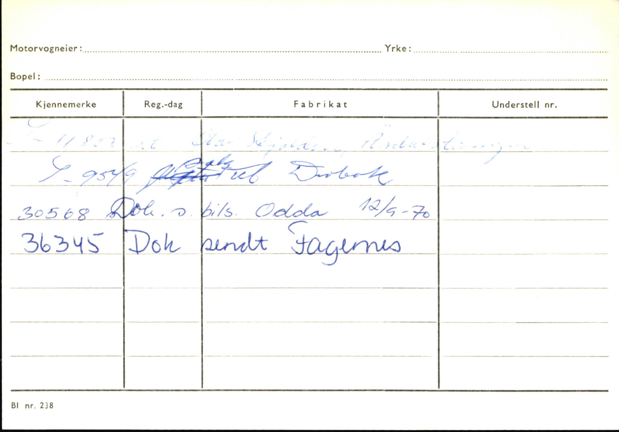 Statens vegvesen, Sogn og Fjordane vegkontor, AV/SAB-A-5301/4/F/L0145: Registerkort Vågsøy S-Å. Årdal I-P, 1945-1975, p. 1091