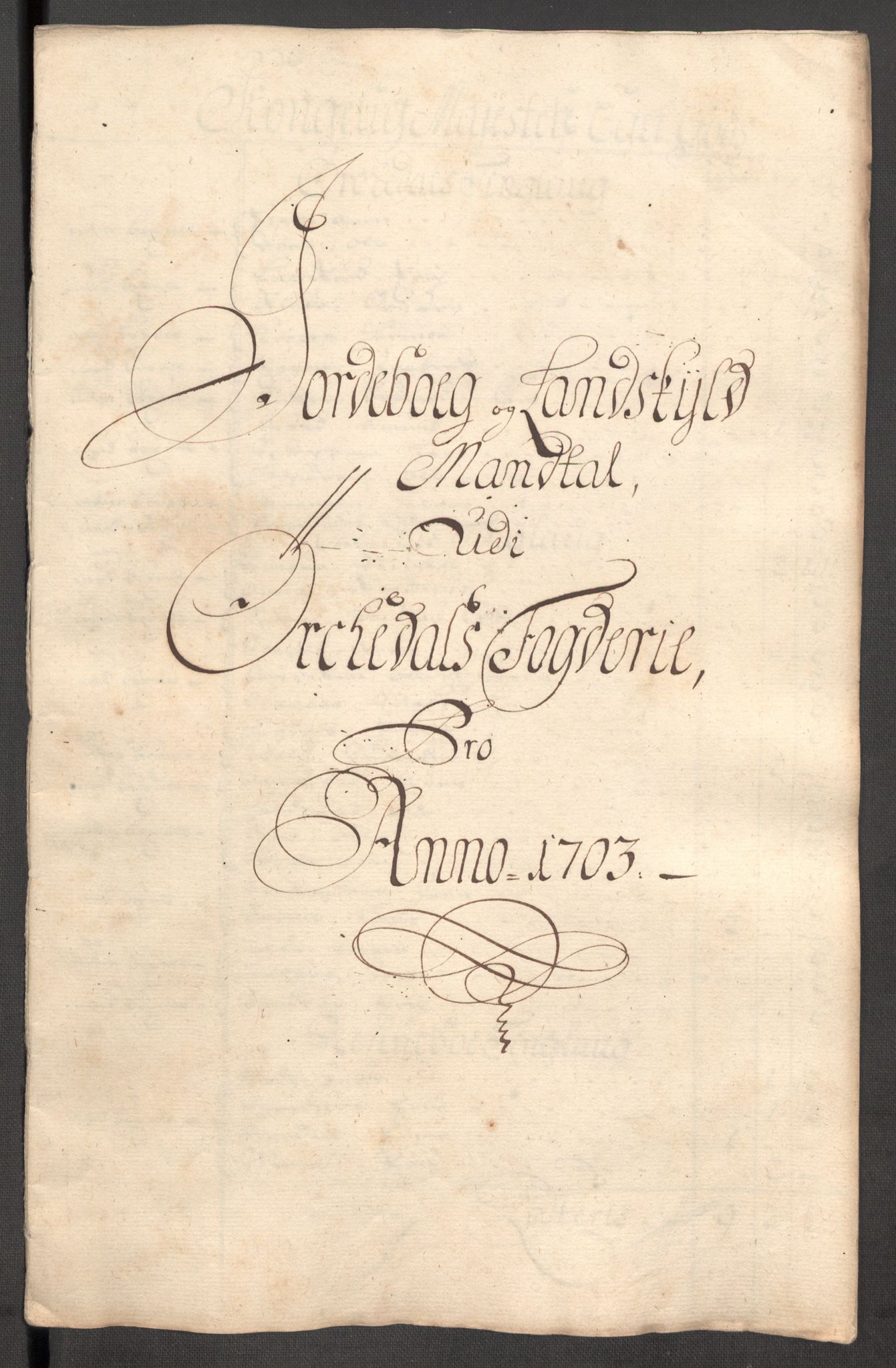 Rentekammeret inntil 1814, Reviderte regnskaper, Fogderegnskap, RA/EA-4092/R60/L3953: Fogderegnskap Orkdal og Gauldal, 1703, p. 130