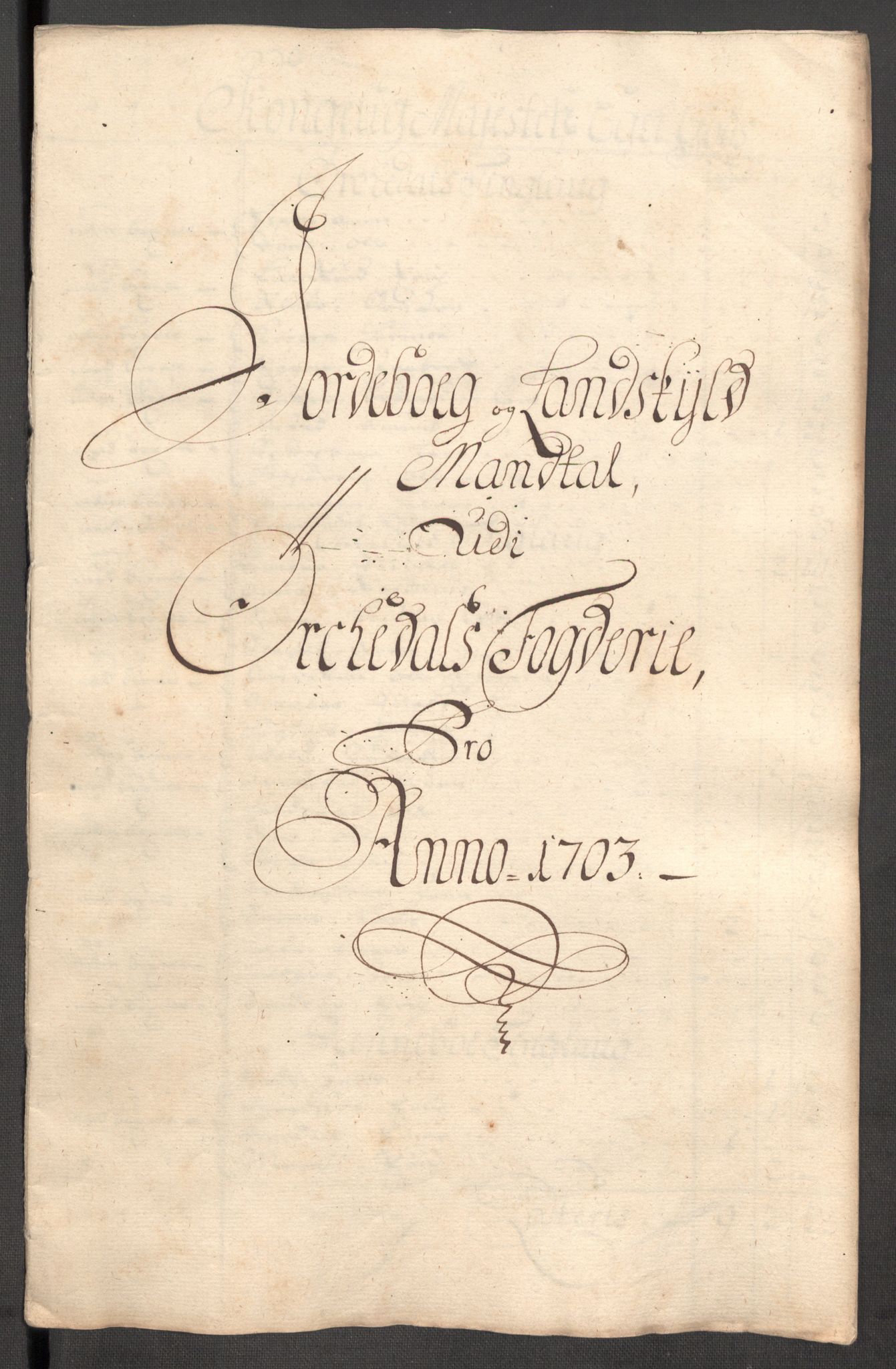 Rentekammeret inntil 1814, Reviderte regnskaper, Fogderegnskap, AV/RA-EA-4092/R60/L3953: Fogderegnskap Orkdal og Gauldal, 1703, p. 130