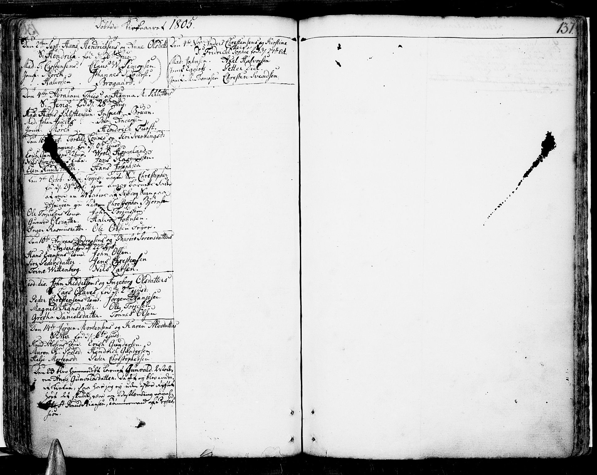 Risør sokneprestkontor, SAK/1111-0035/F/Fb/L0002: Parish register (copy) no. B 2, 1747-1812, p. 137