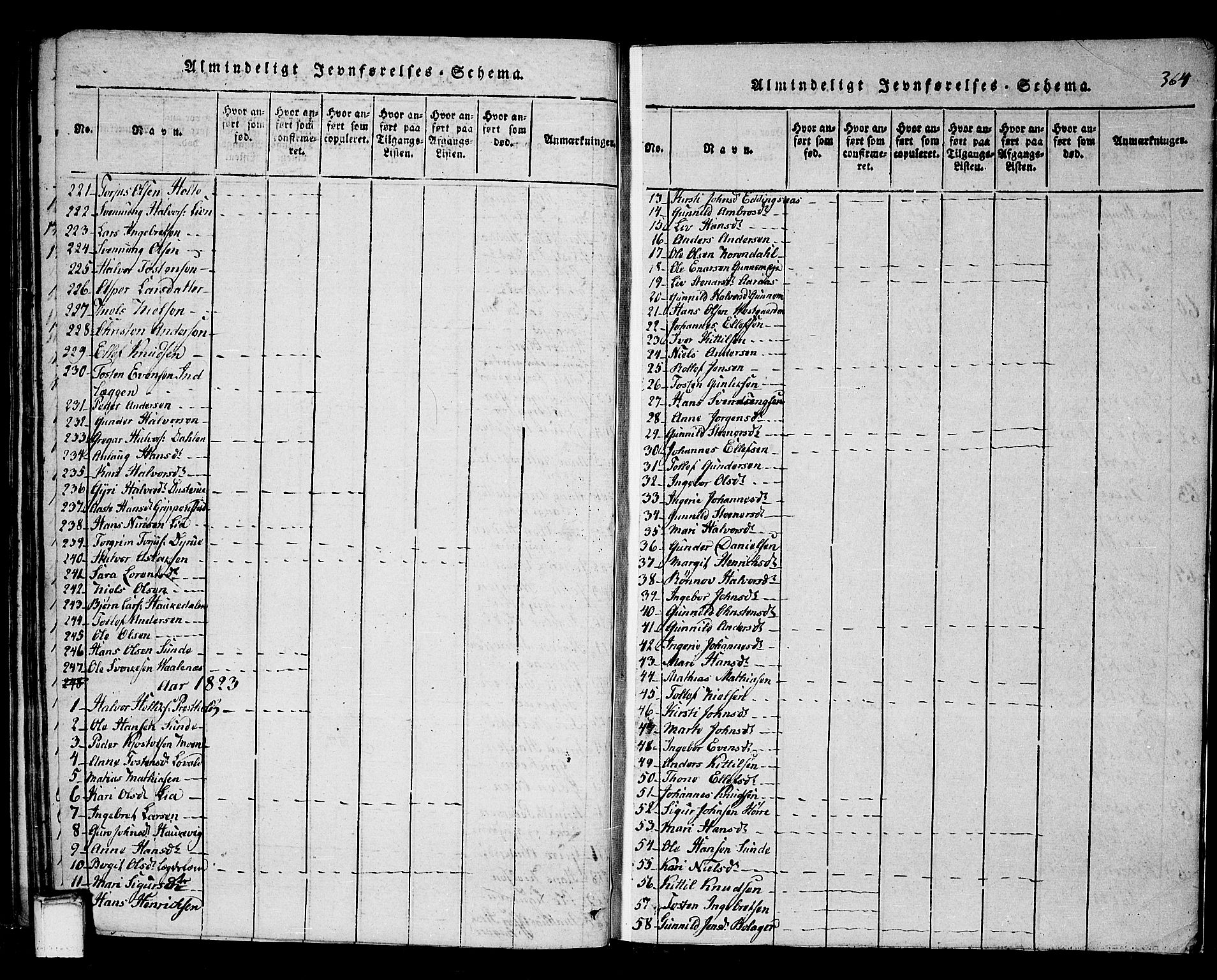 Sauherad kirkebøker, SAKO/A-298/F/Fa/L0005: Parish register (official) no. I 5, 1815-1829, p. 364