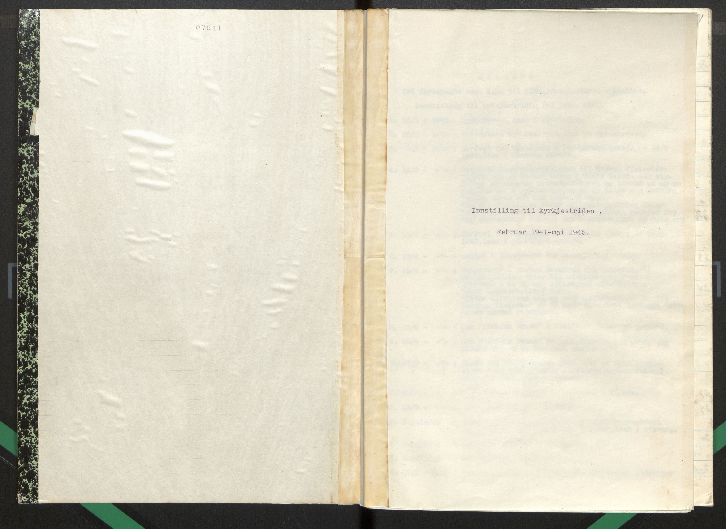 Kinn sokneprestembete, SAB/A-80801/H/Hac/L0002: Diary records no. 2, 1942-1945, p. 1