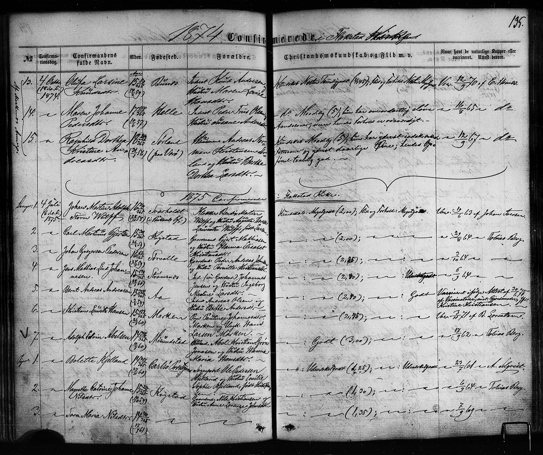 Ministerialprotokoller, klokkerbøker og fødselsregistre - Nordland, SAT/A-1459/885/L1203: Parish register (official) no. 885A04, 1859-1877, p. 135