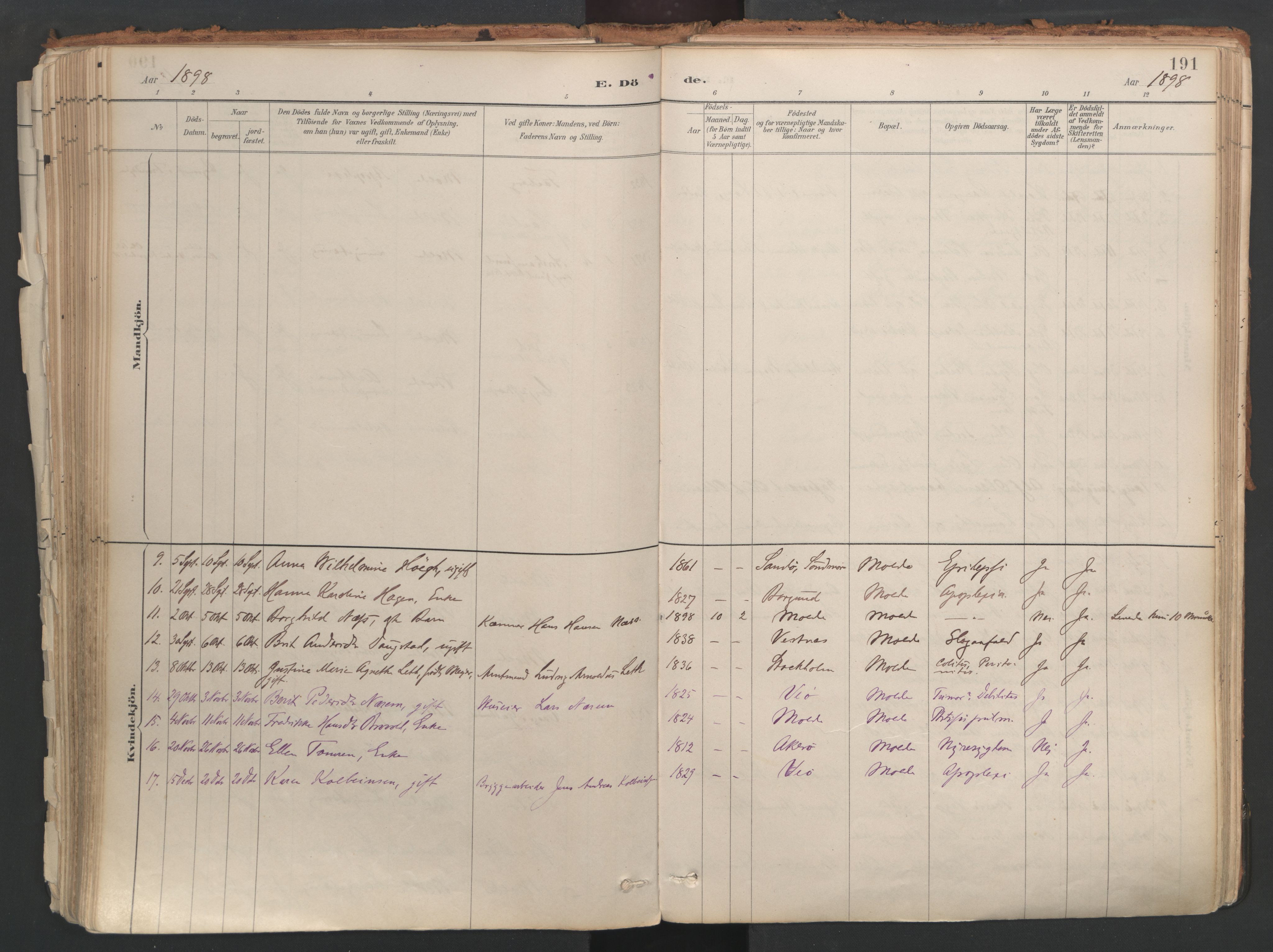 Ministerialprotokoller, klokkerbøker og fødselsregistre - Møre og Romsdal, AV/SAT-A-1454/558/L0692: Parish register (official) no. 558A06, 1887-1971, p. 191