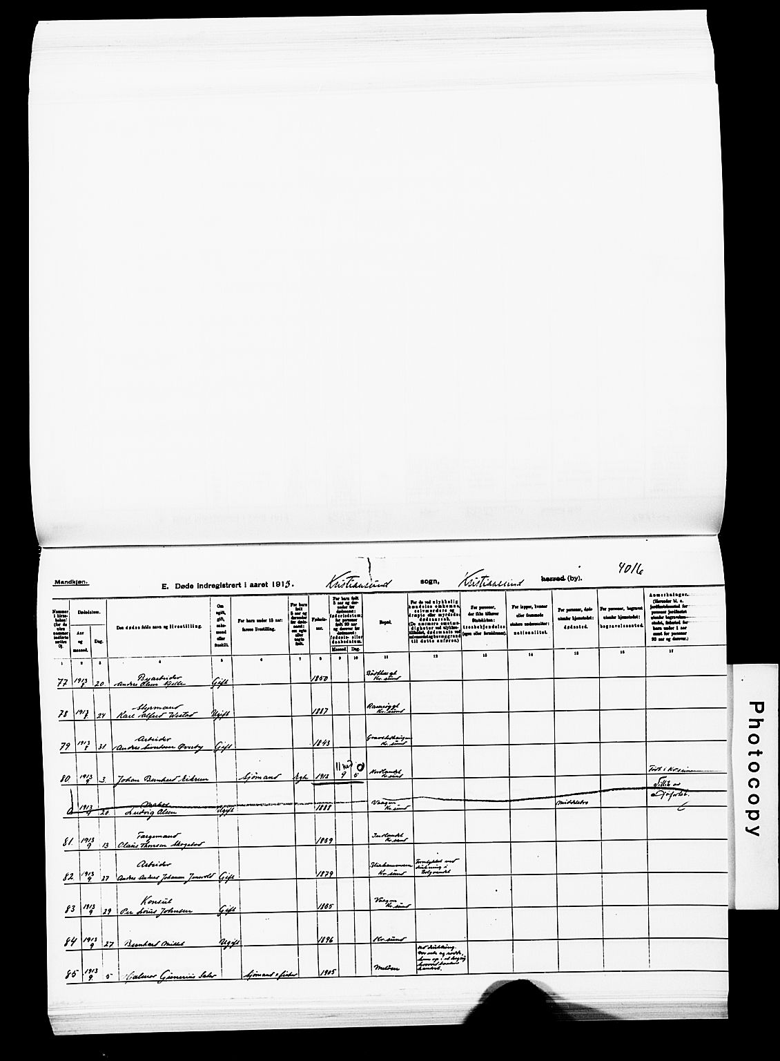 Ministerialprotokoller, klokkerbøker og fødselsregistre - Møre og Romsdal, AV/SAT-A-1454/572/L0860: Parish register (official) no. 572D04, 1903-1916